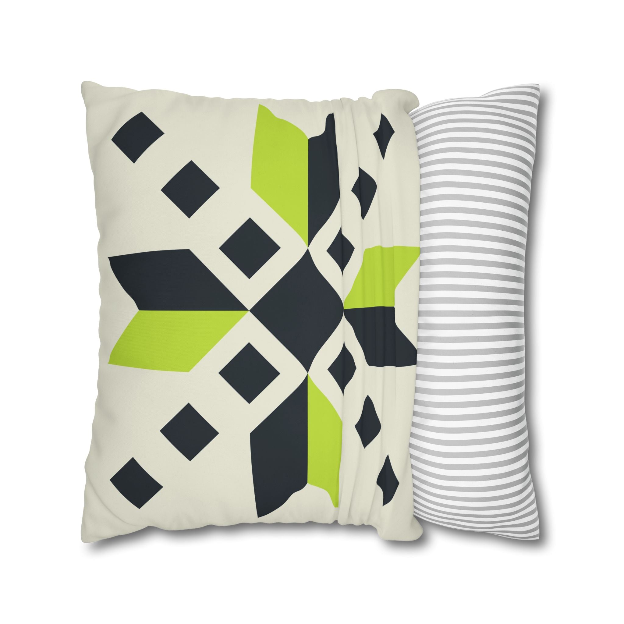 Geometric Teal & Green Pillowcase