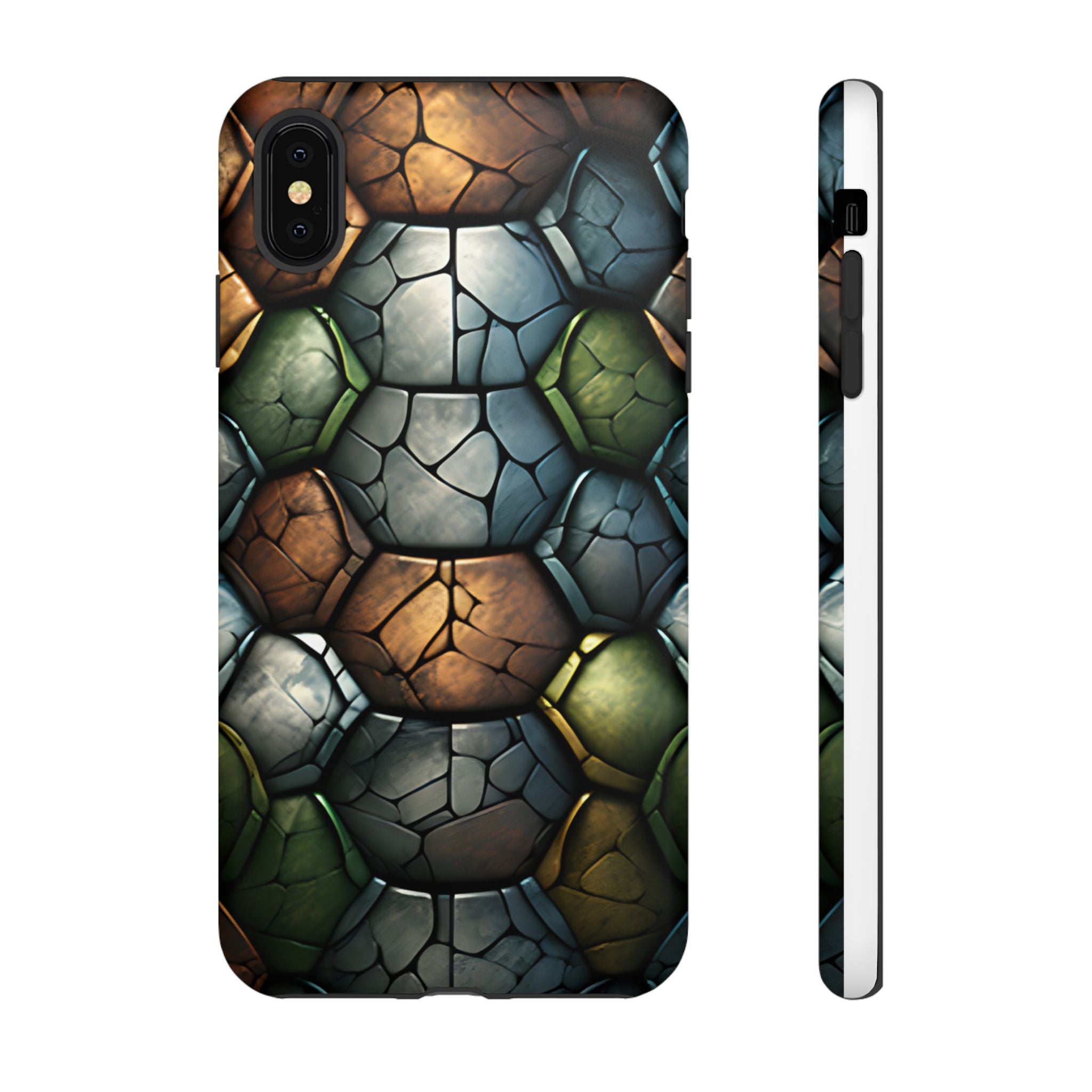 Hexagon Stone iPhone Case - Rugged Texture