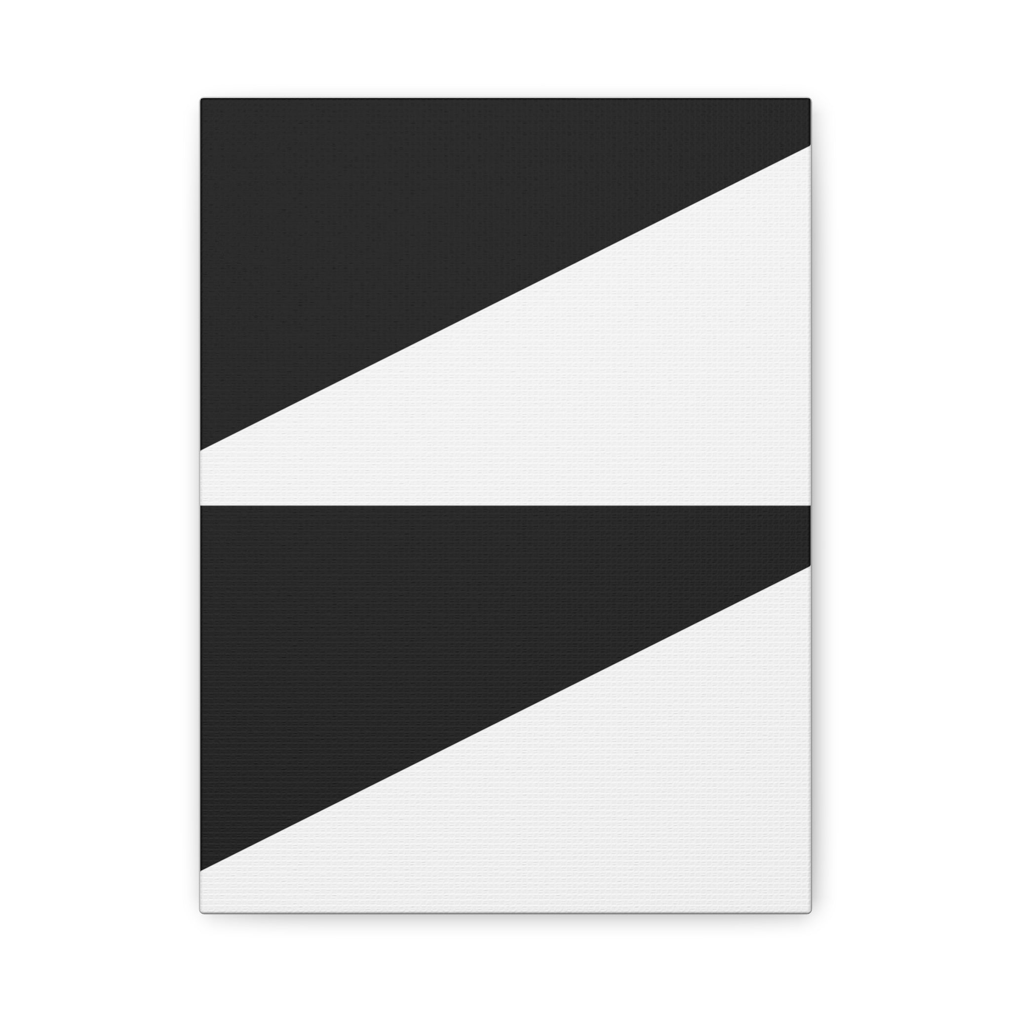 Geometric Black Triangles Canvas Art