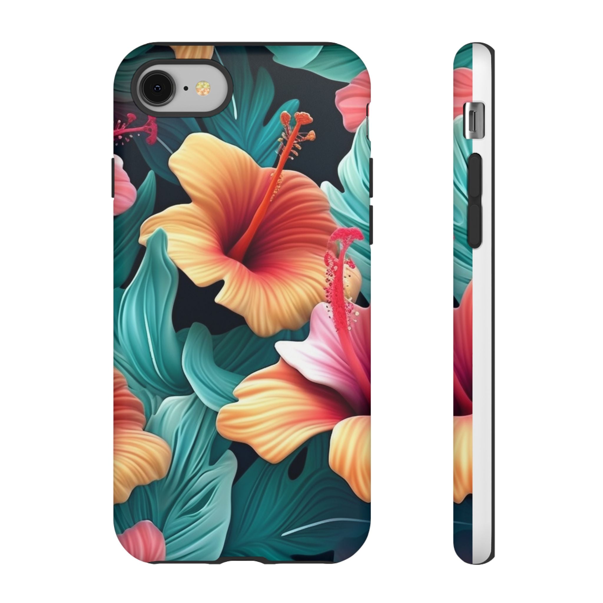 Tropical Hibiscus Hexagon iPhone Case