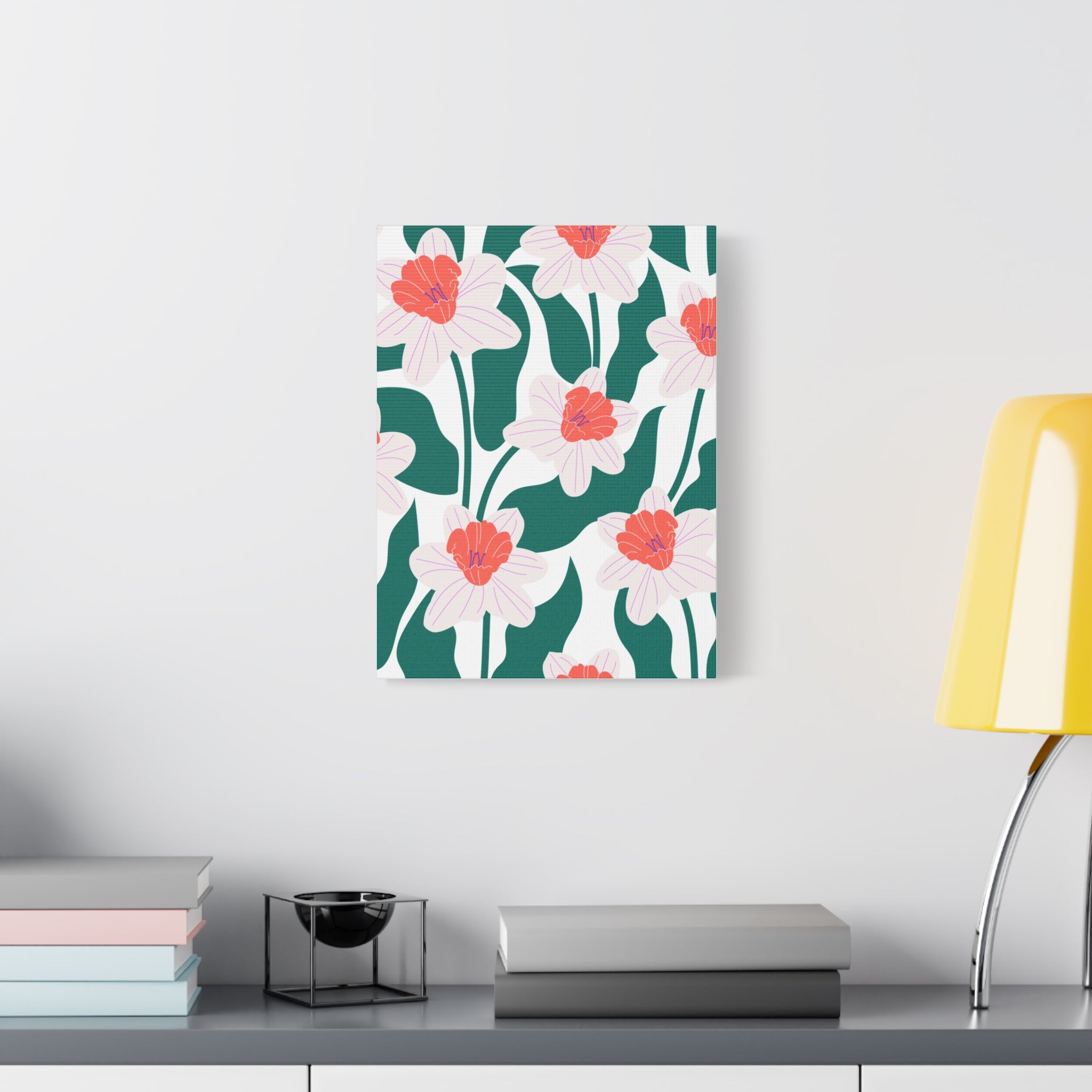 Art Deco Floral Canvas Print