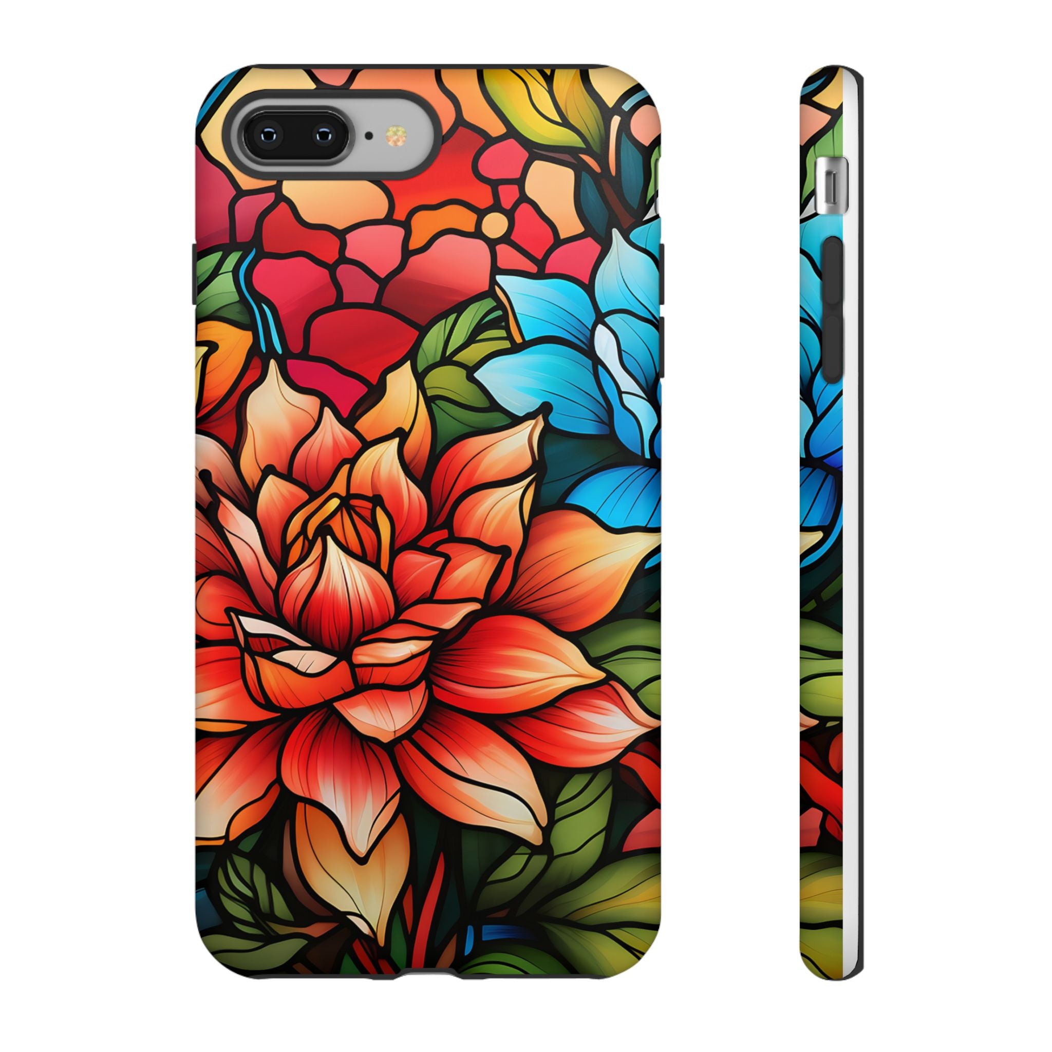 Stained Glass Floral iPhone Case - Hexagon Stone