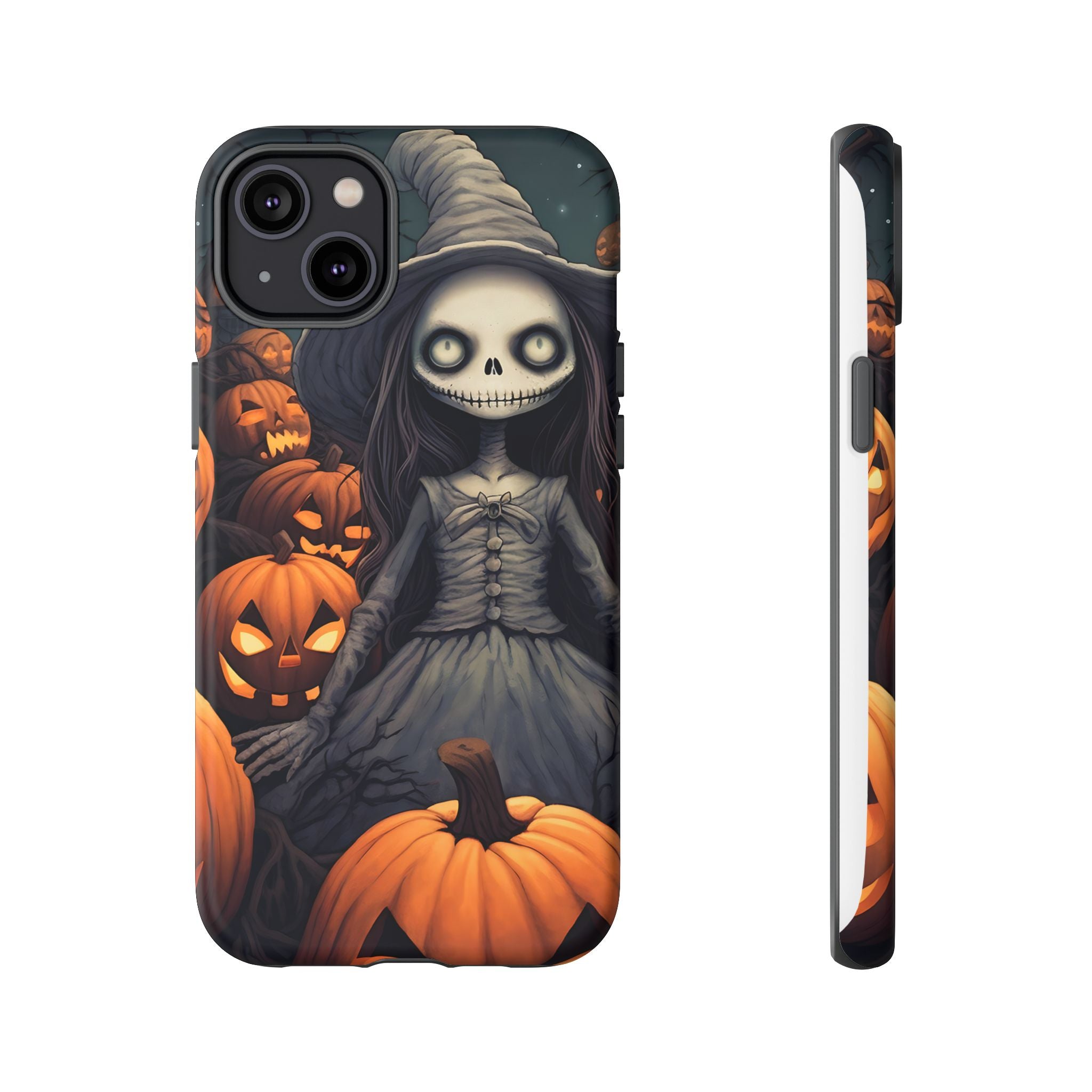 Spooky Witch Girl Hexagon Stone iPhone Case