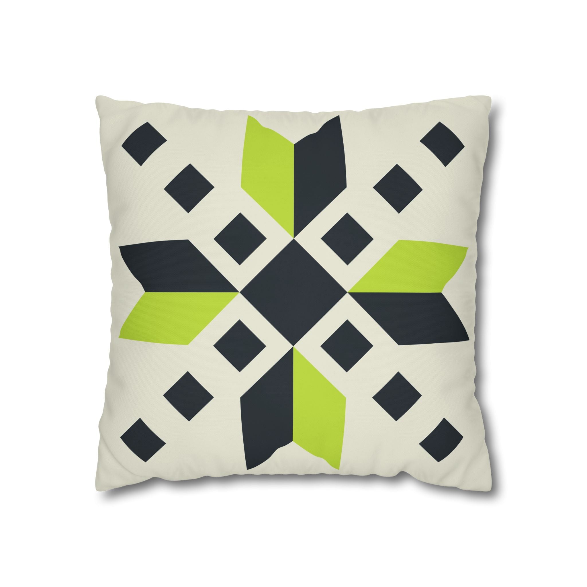 Geometric Teal & Green Pillowcase