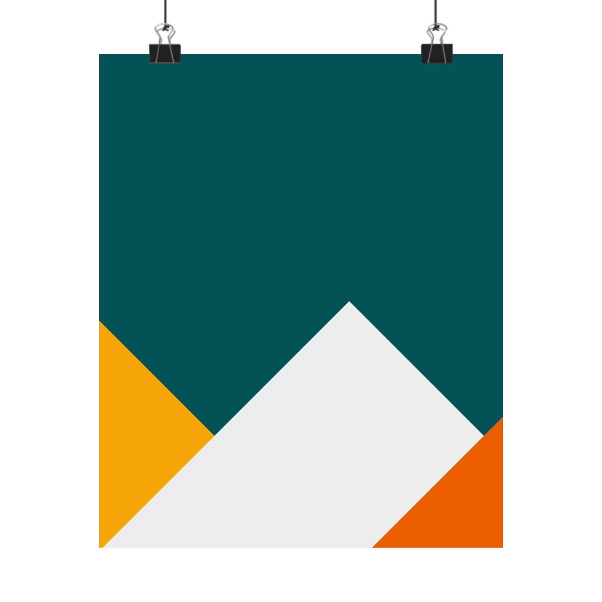 Abstract Geometric Mountain Poster