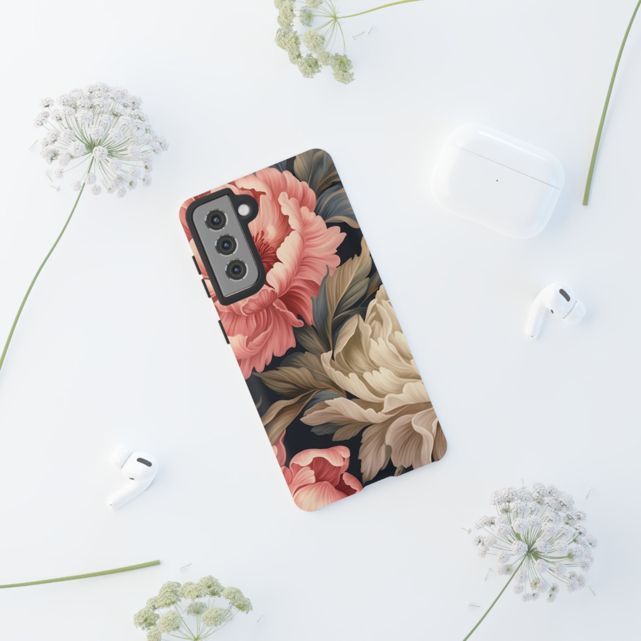 Blush Peony Floral Samsung Phone Case