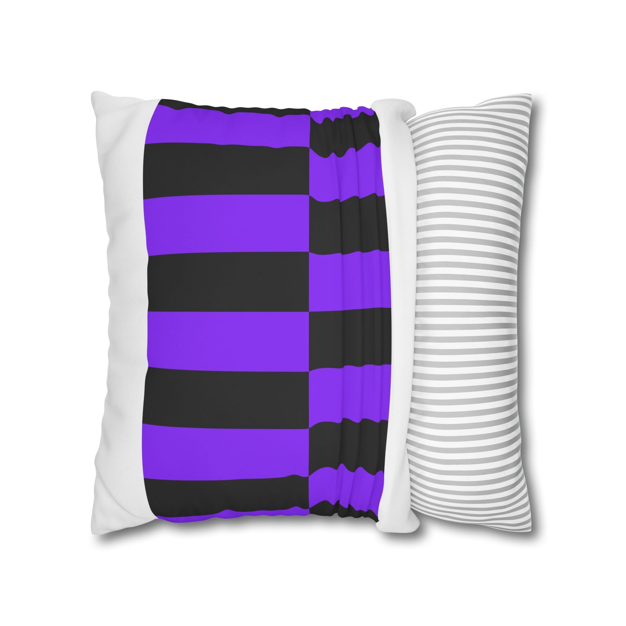 Checkered Pillowcase - Violet & Grey