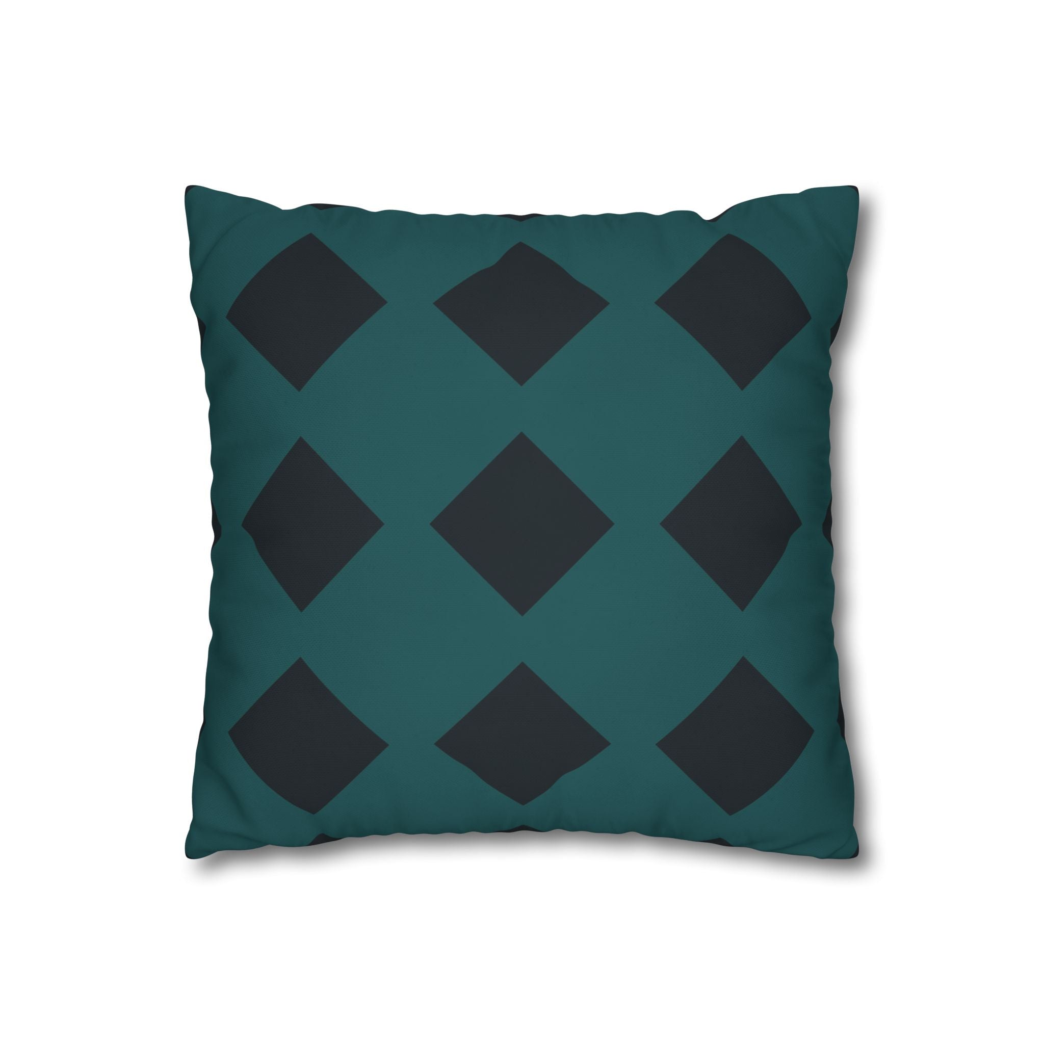 Teal Geometric Diamond Pillowcase