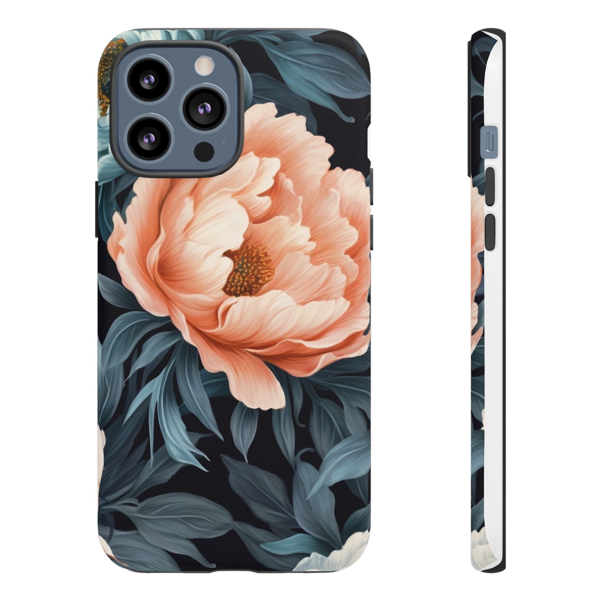 Moody Floral iPhone Case - Hexagon Stone