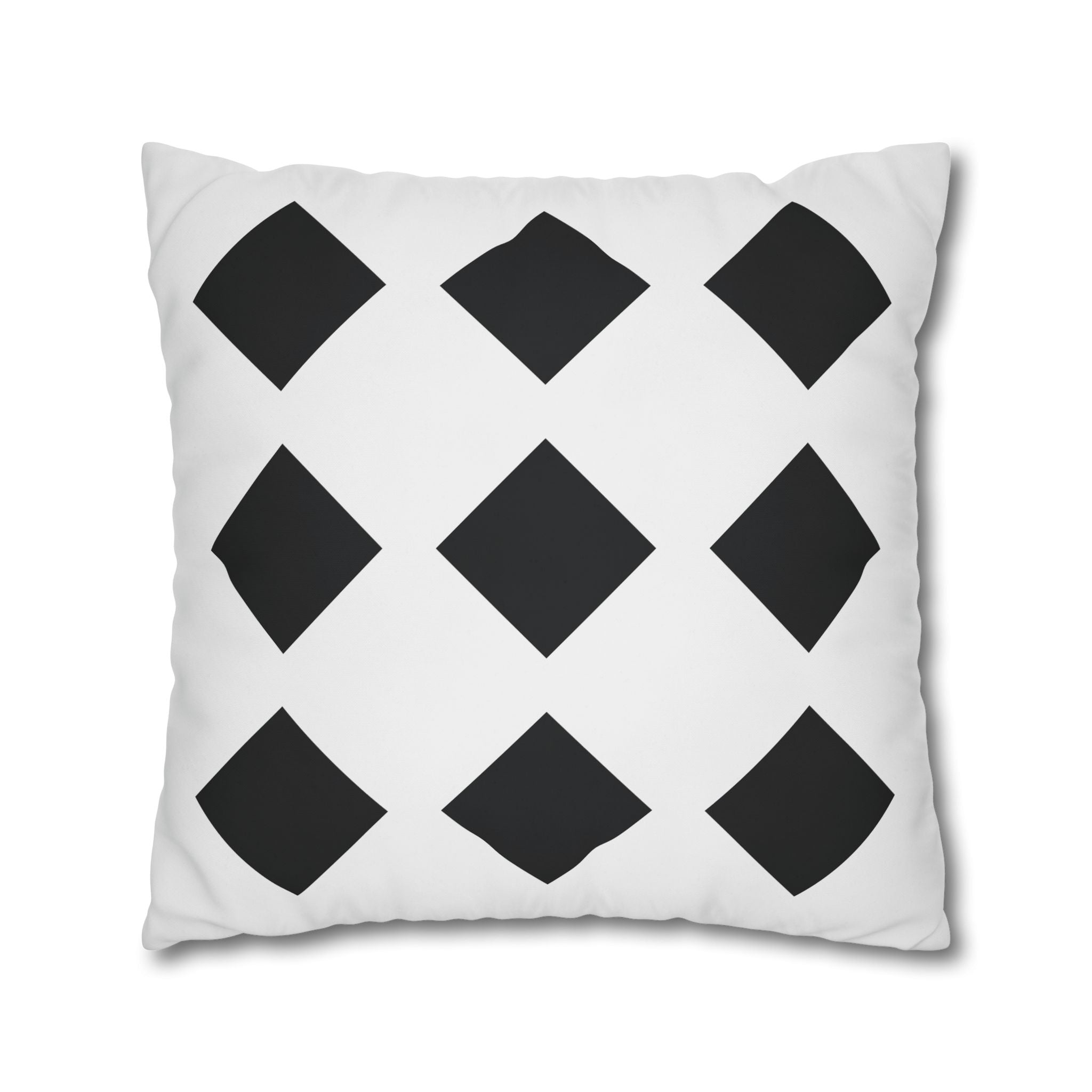 Black Diamond Grid Pillowcase - Geometric Design