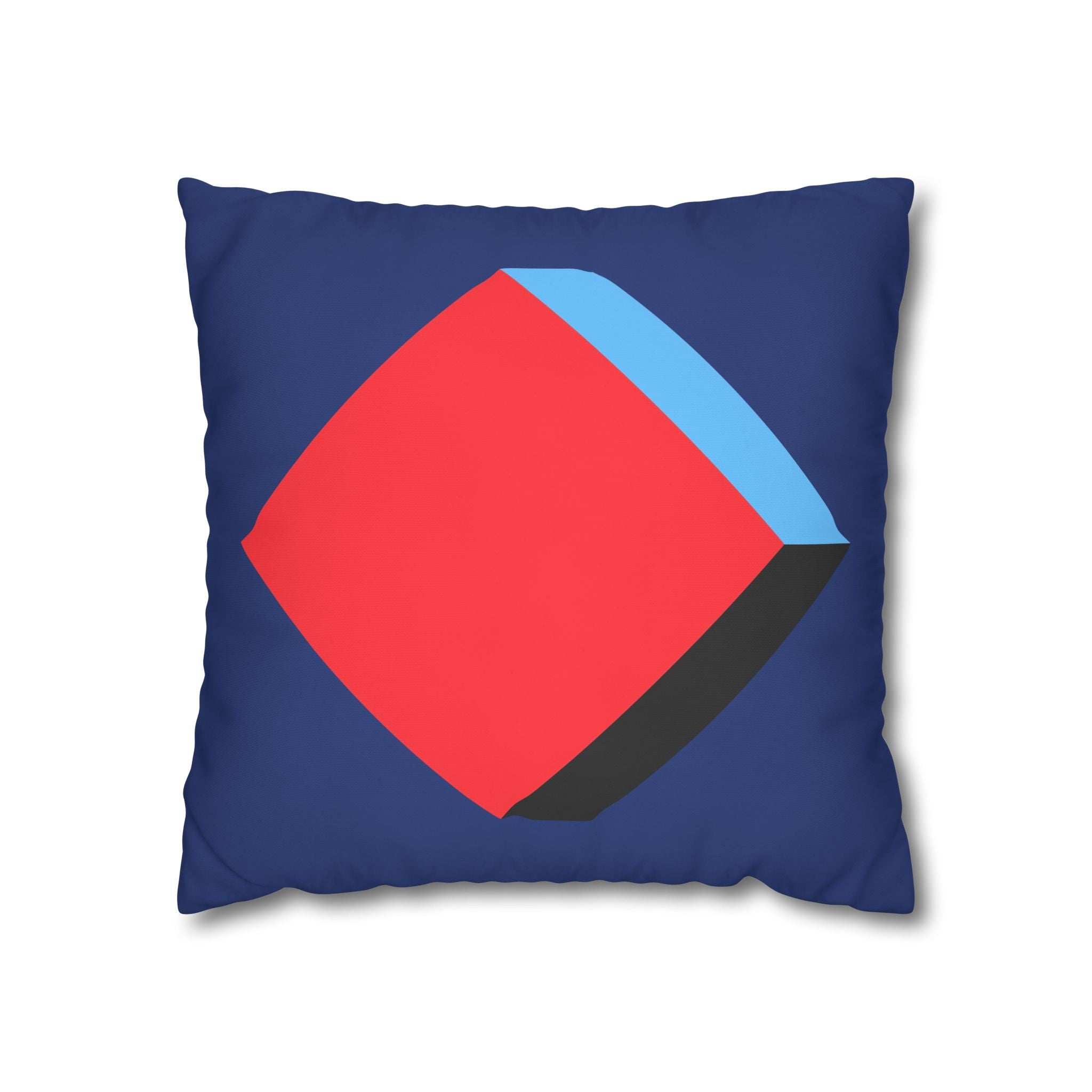 Geometric Diamond Pillowcase - Red & Blue