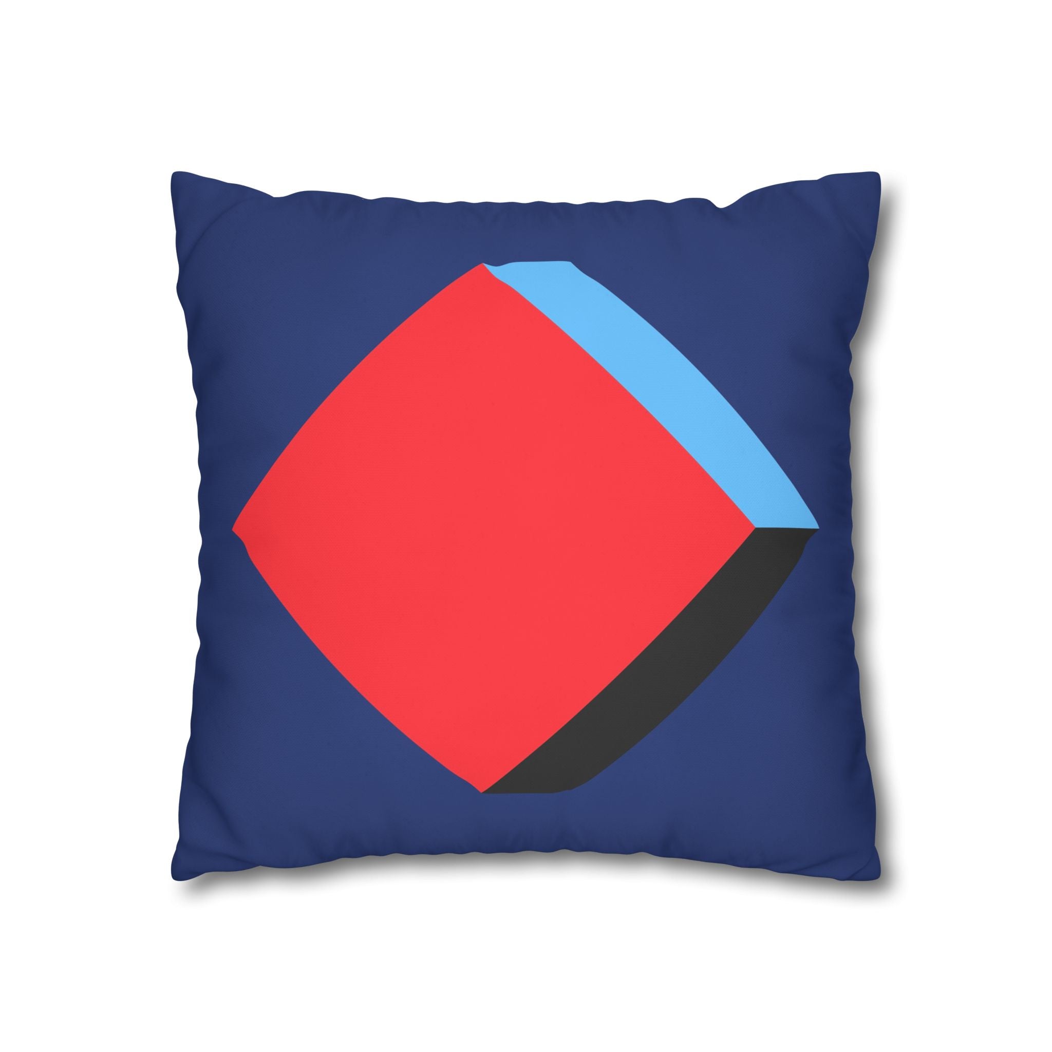 Geometric Diamond Pillowcase - Red & Blue