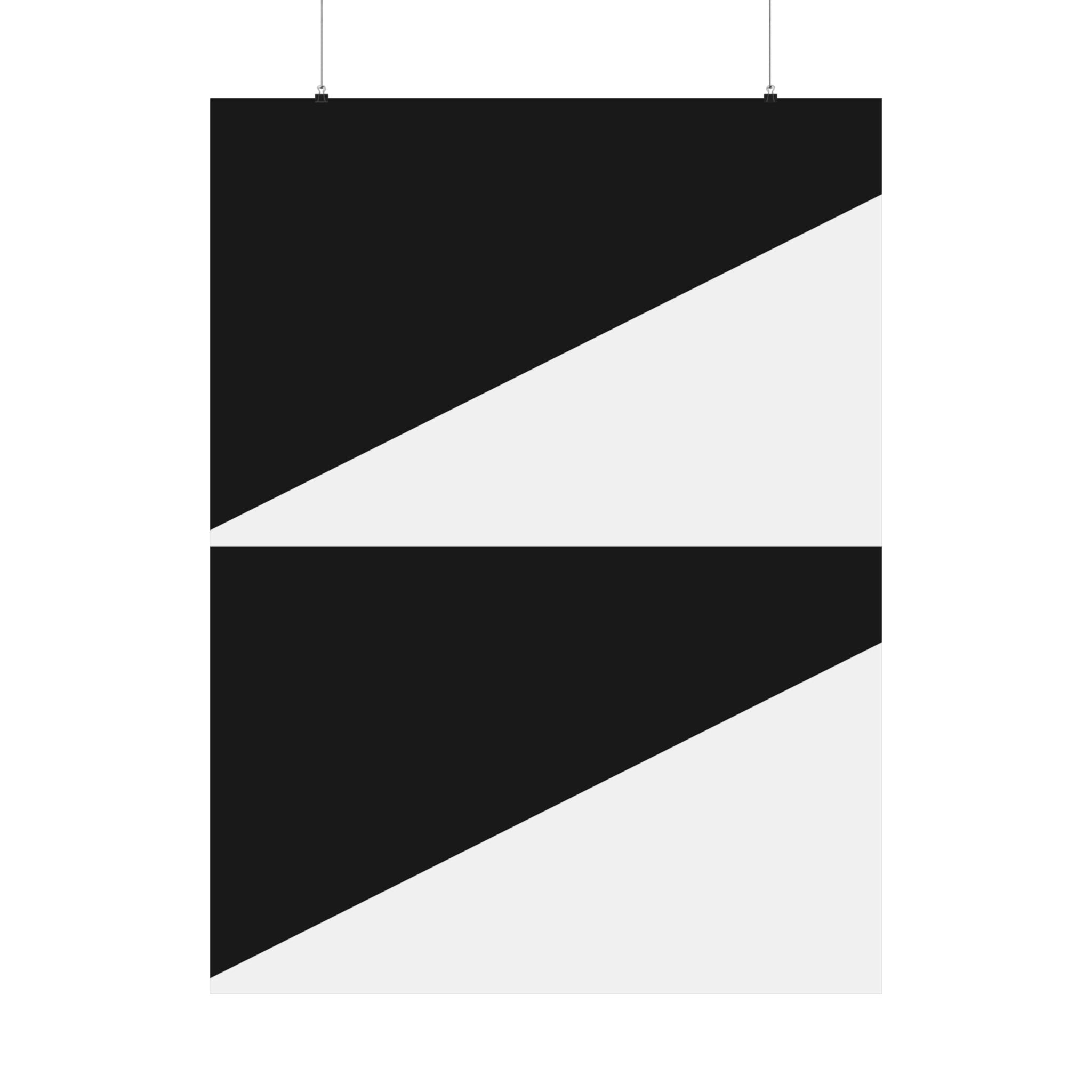 Geometric Black Triangle Wall Art Poster