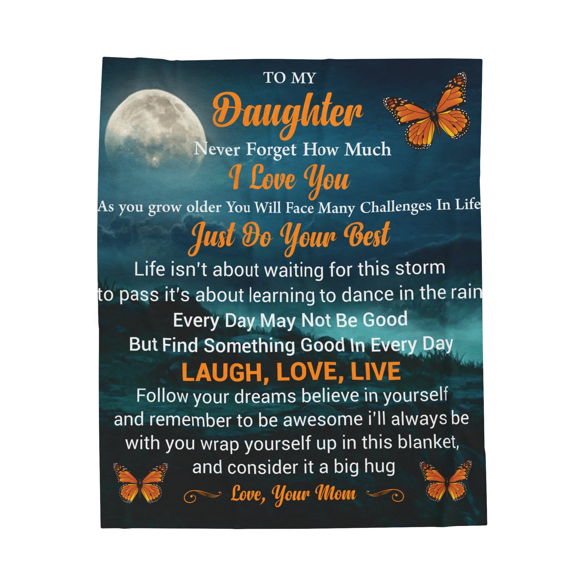 Mom's Love Moonlit Velveteen Blanket