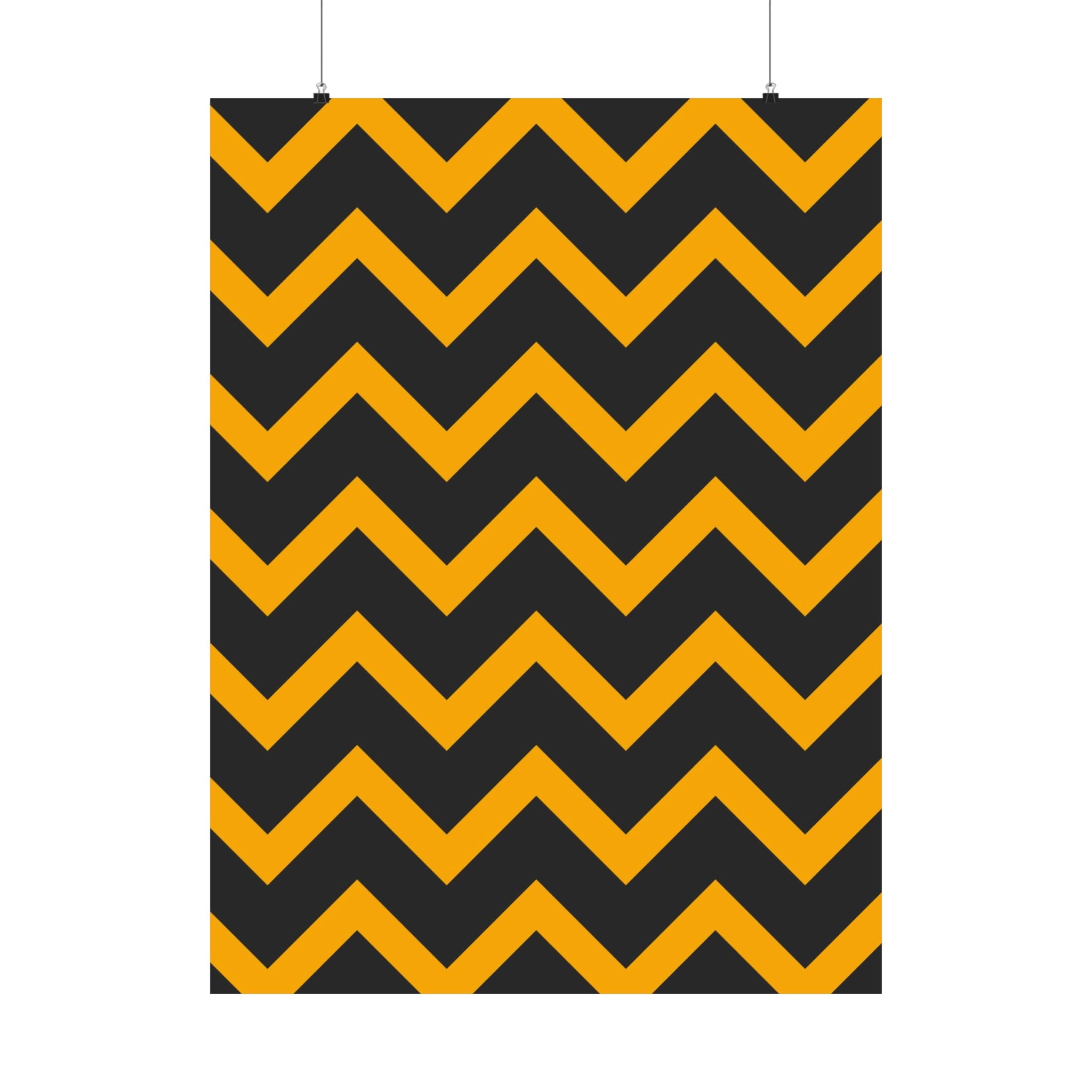 Bold Zigzag Geometric Art Poster