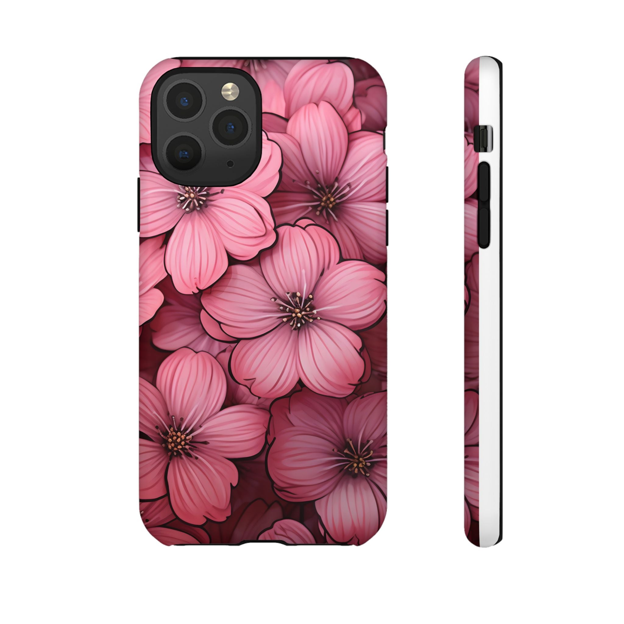 Pink Blossom Hexagon iPhone Case - Rugged