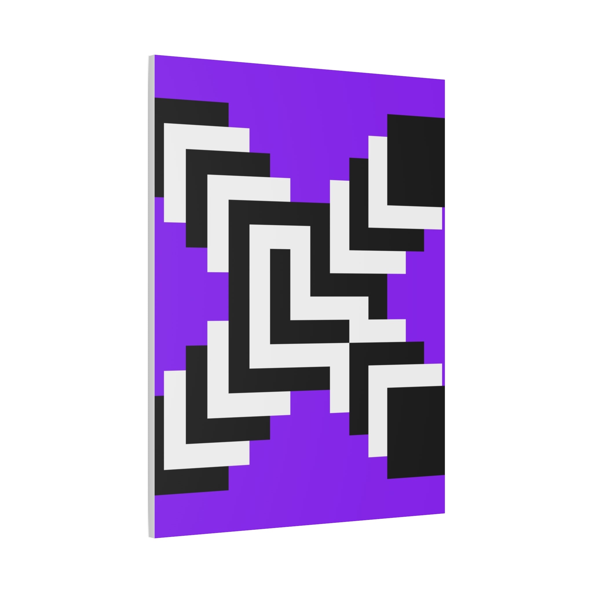 Purple Pixel Art Geometric Canvas