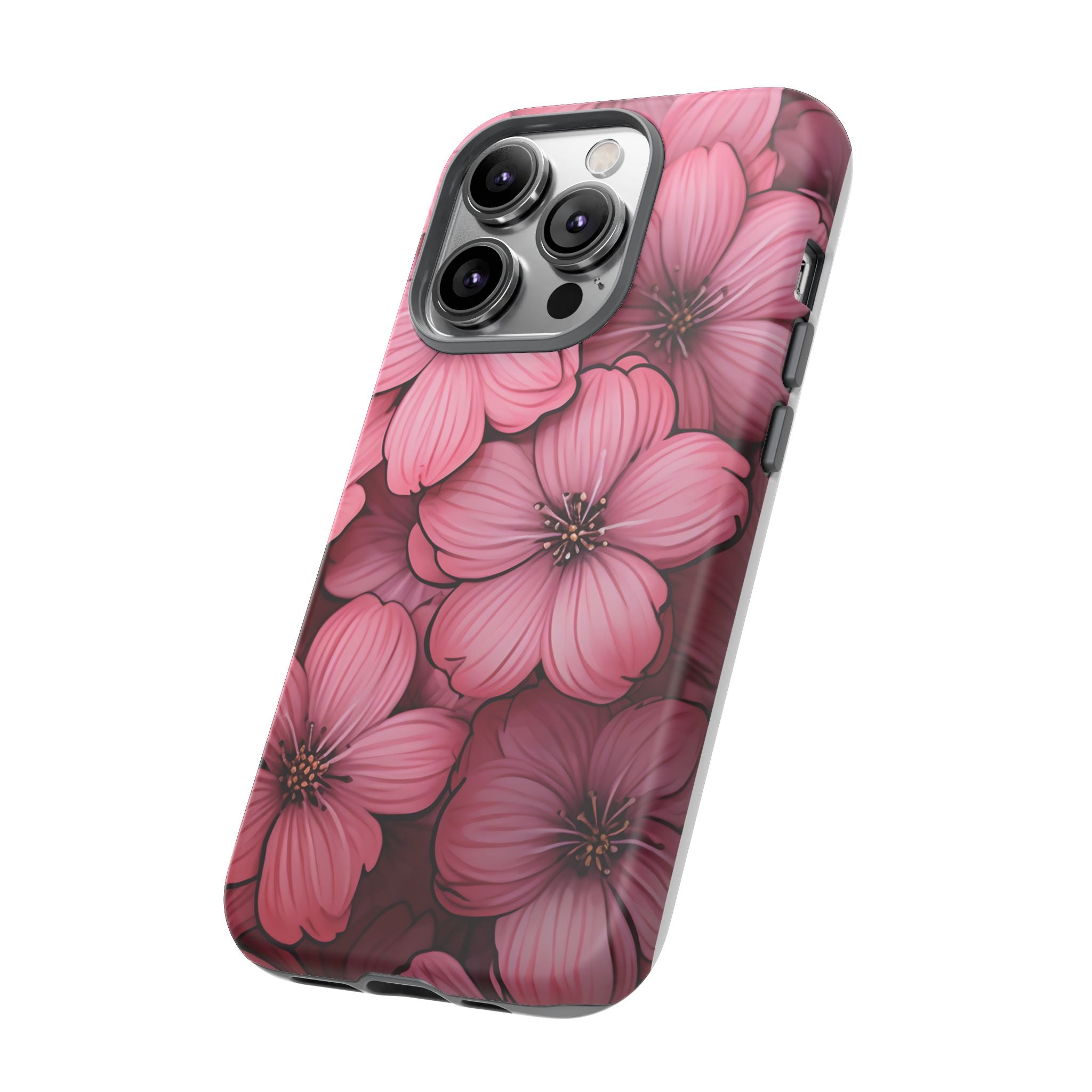 Pink Blossom Hexagon iPhone Case - Rugged