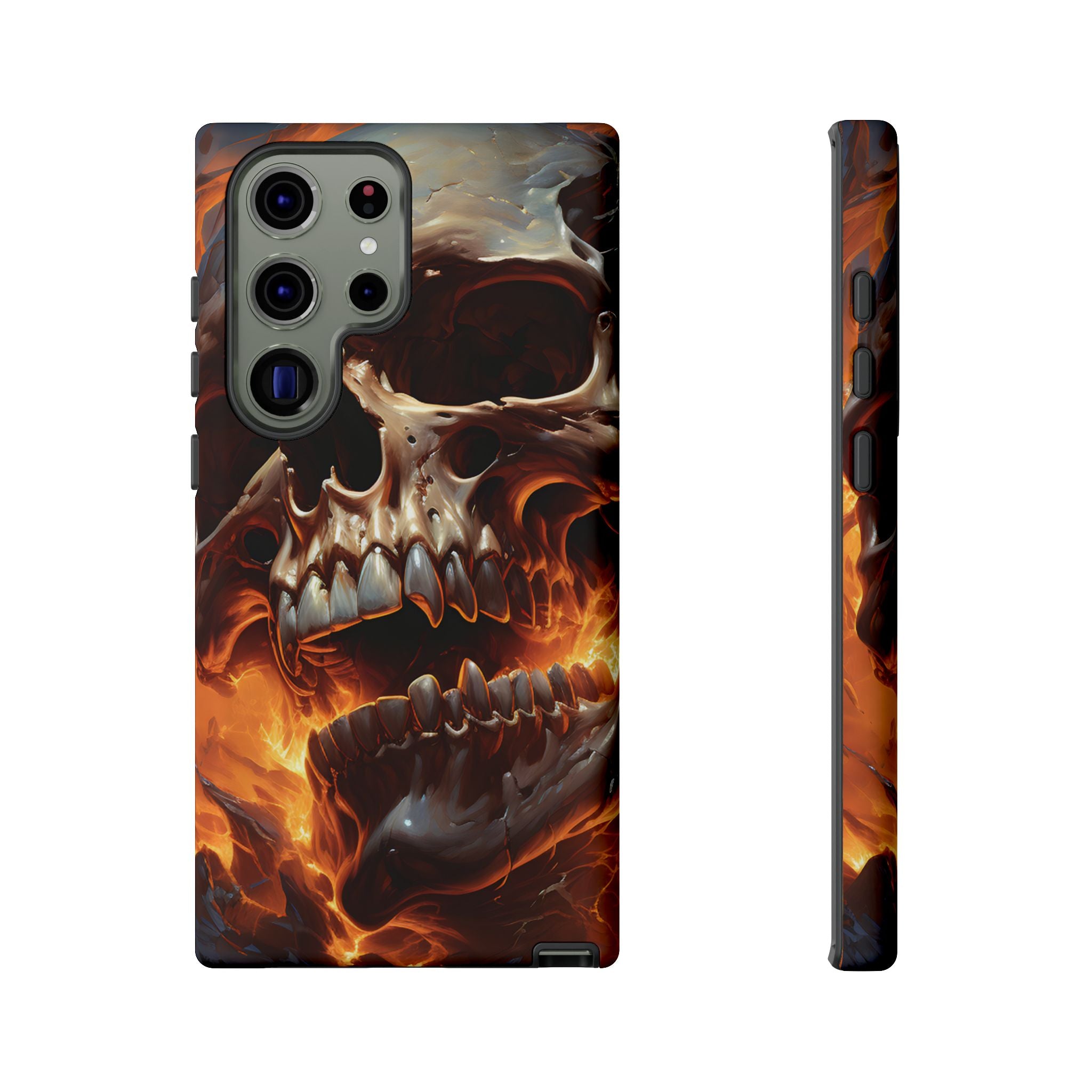 Fiery Skull Samsung Phone Case