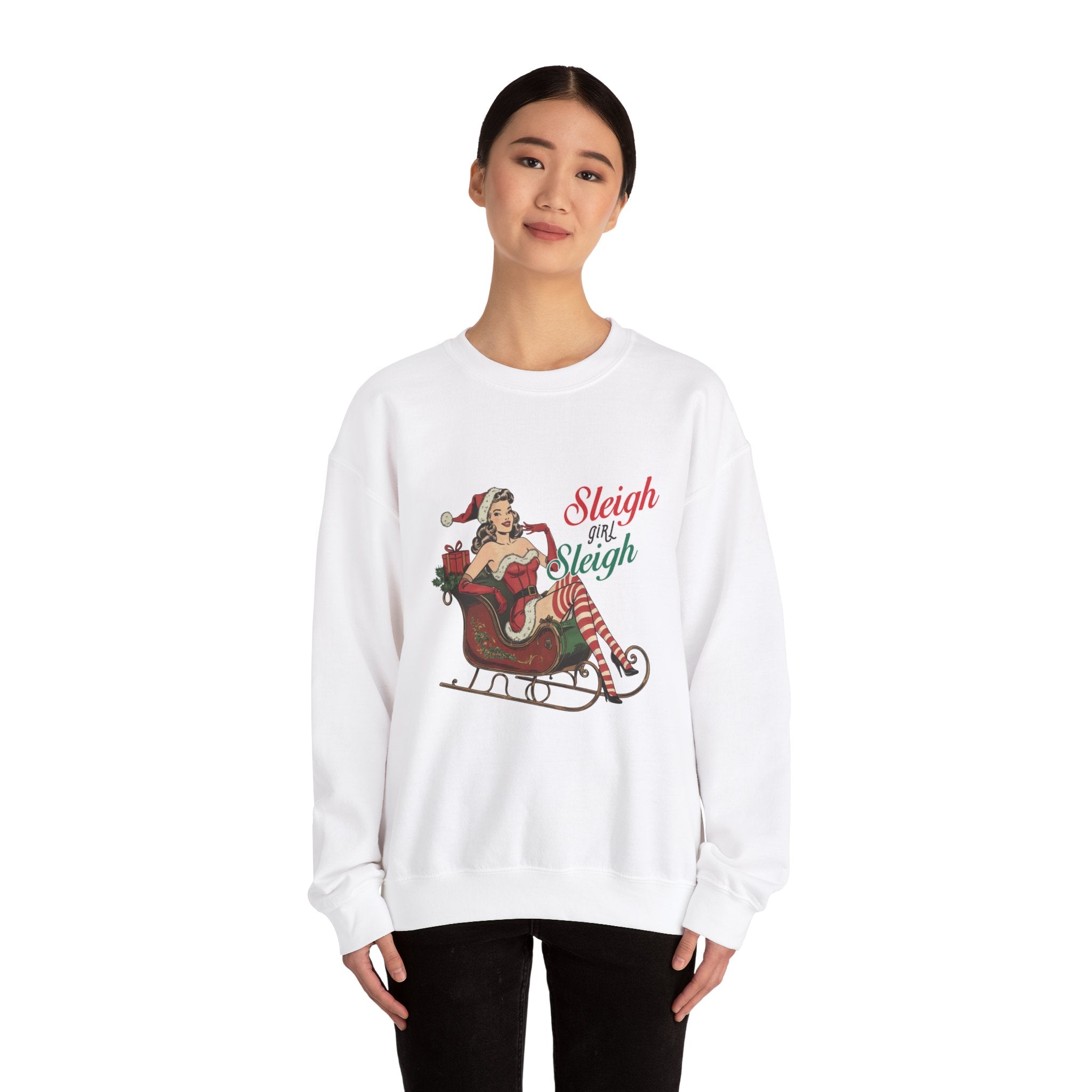 Sleigh Girl Sleigh Vintage Christmas Sweatshirt