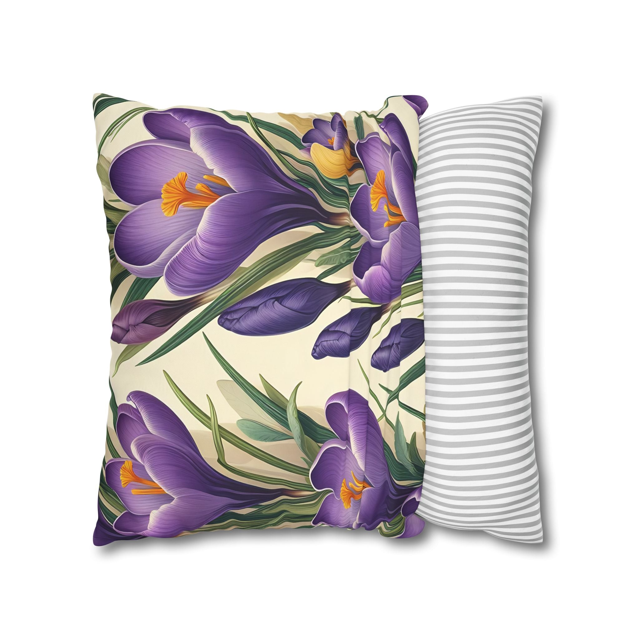 Luxury Crocus Pillowcase - Botanical Art