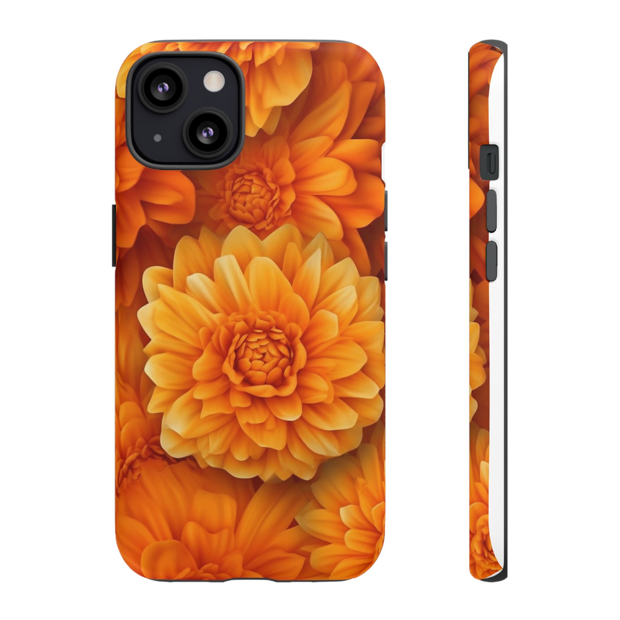 Fiery Dahlia Hexagon iPhone Case