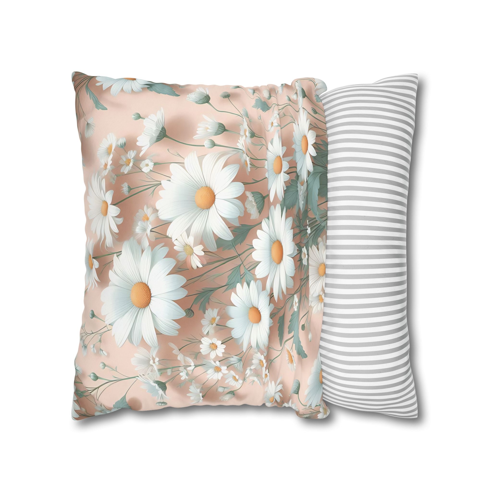 Peach Daisy Pillowcase - Floral Bedding