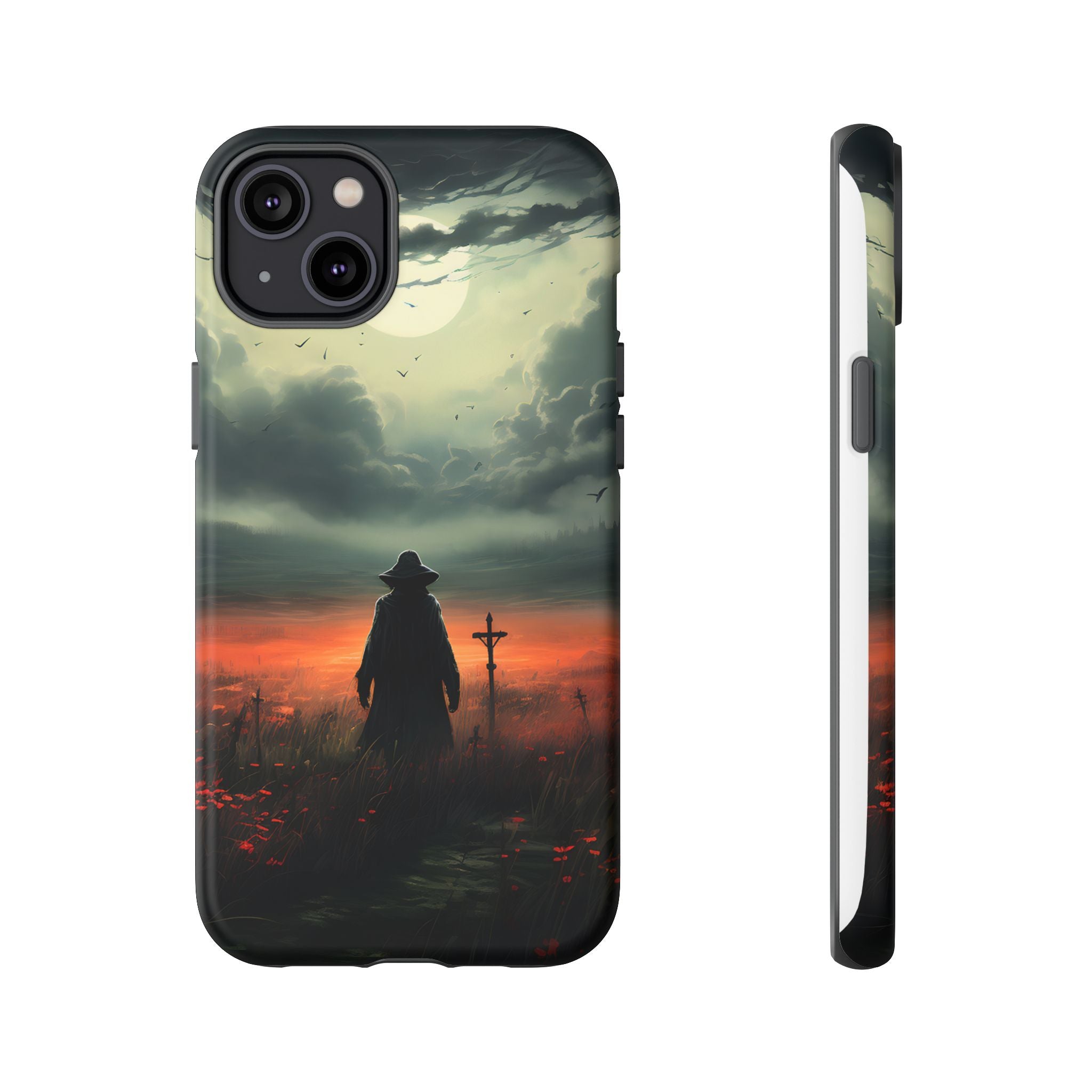 Haunted Field Hexagon Stone iPhone Case