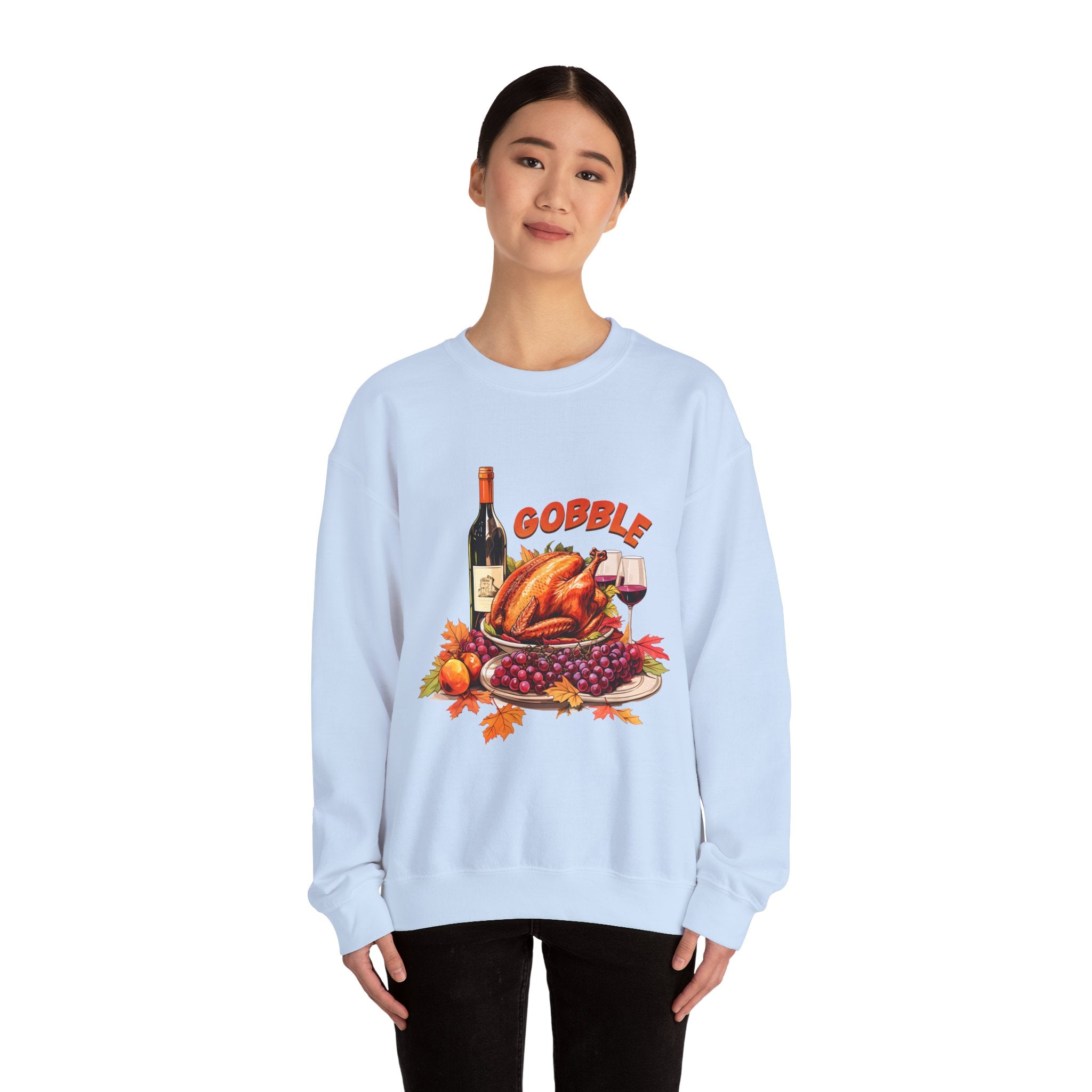 Gobble 'Til You Wobble Thanksgiving Sweatshirt