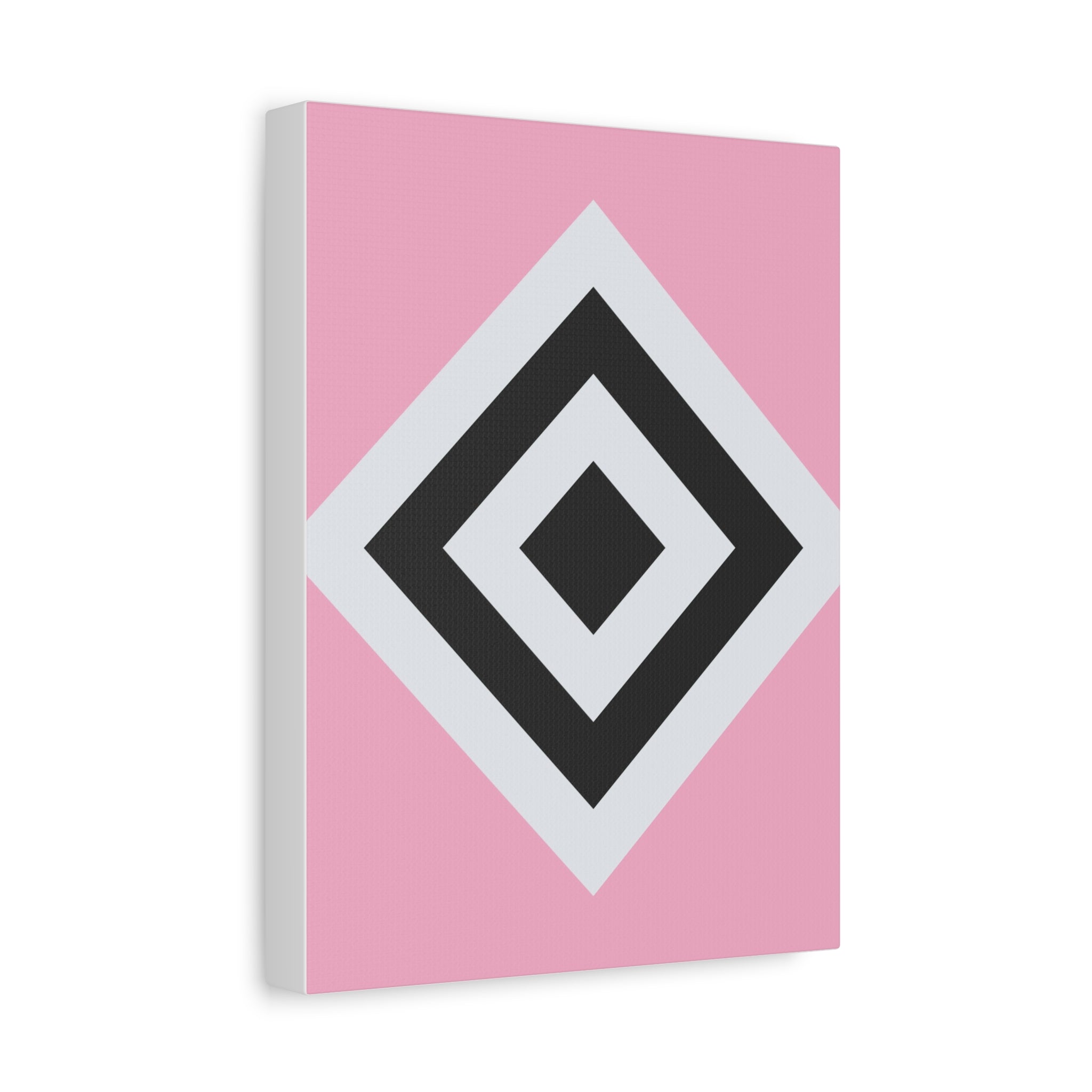 Geometric Diamond Art - Pink Matte Canvas