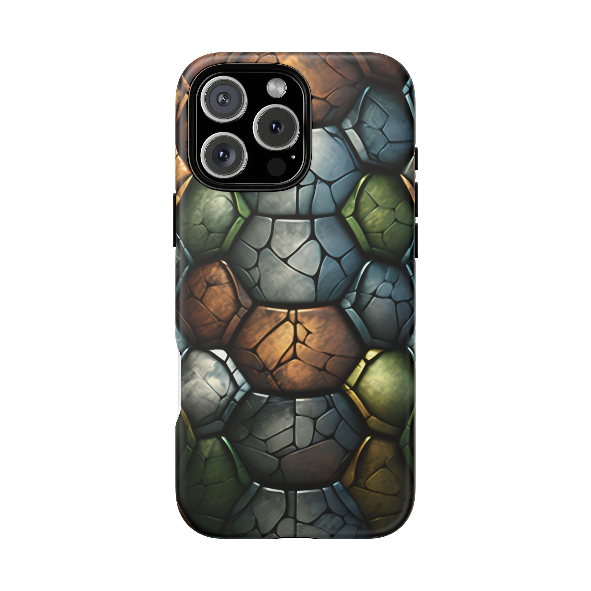 Hexagon Stone iPhone Case - Rugged Texture