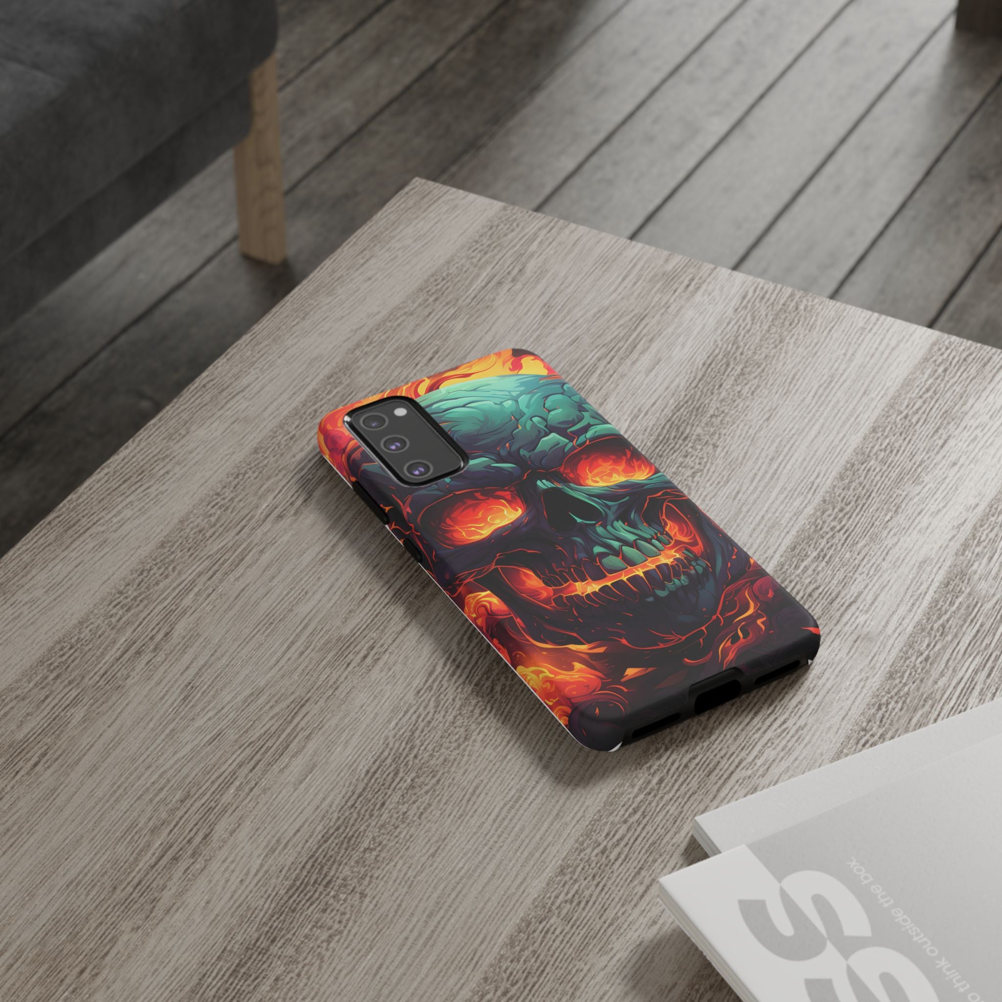 Fiery Skull Samsung Phone Case