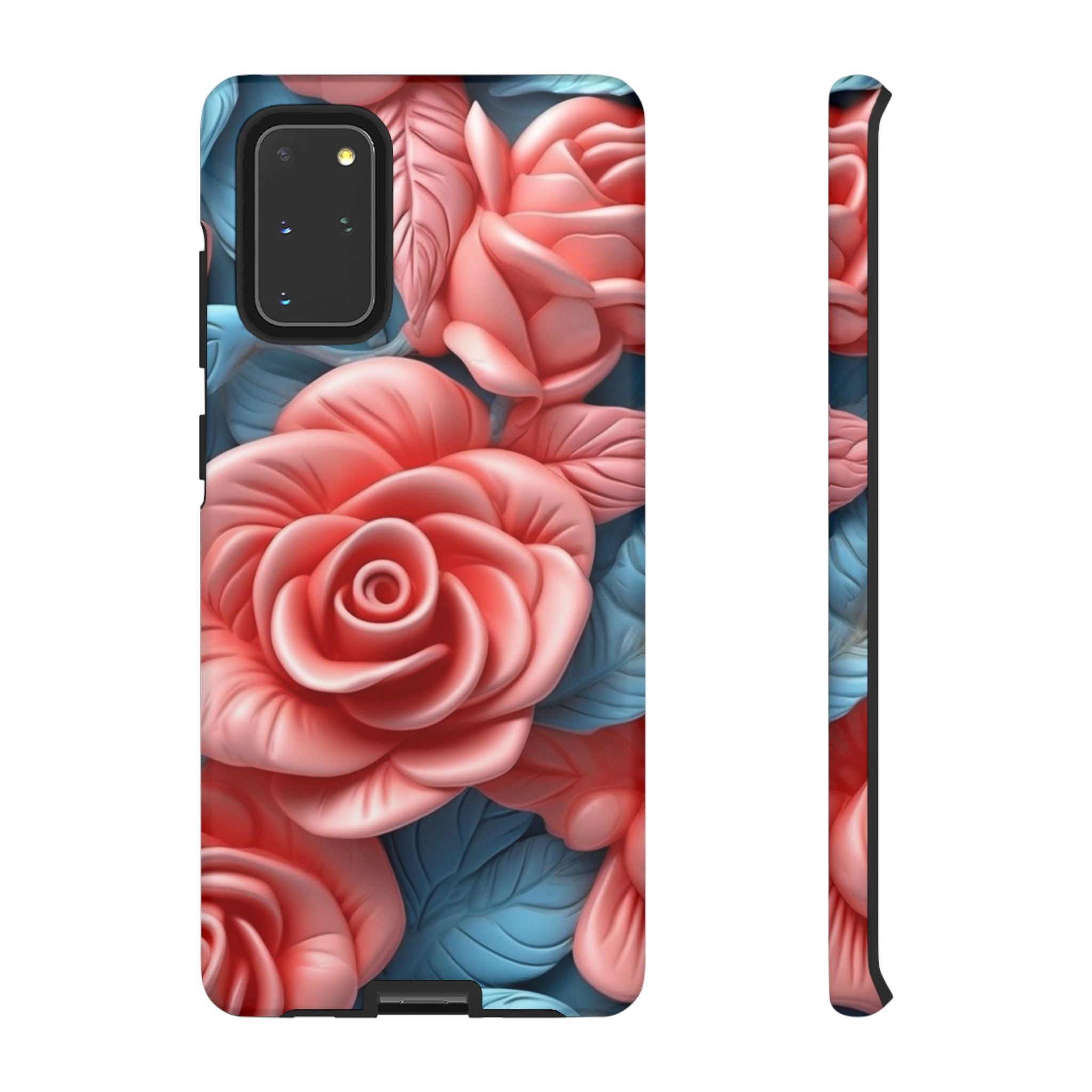 Stylized Floral Samsung Case - Coral Rose