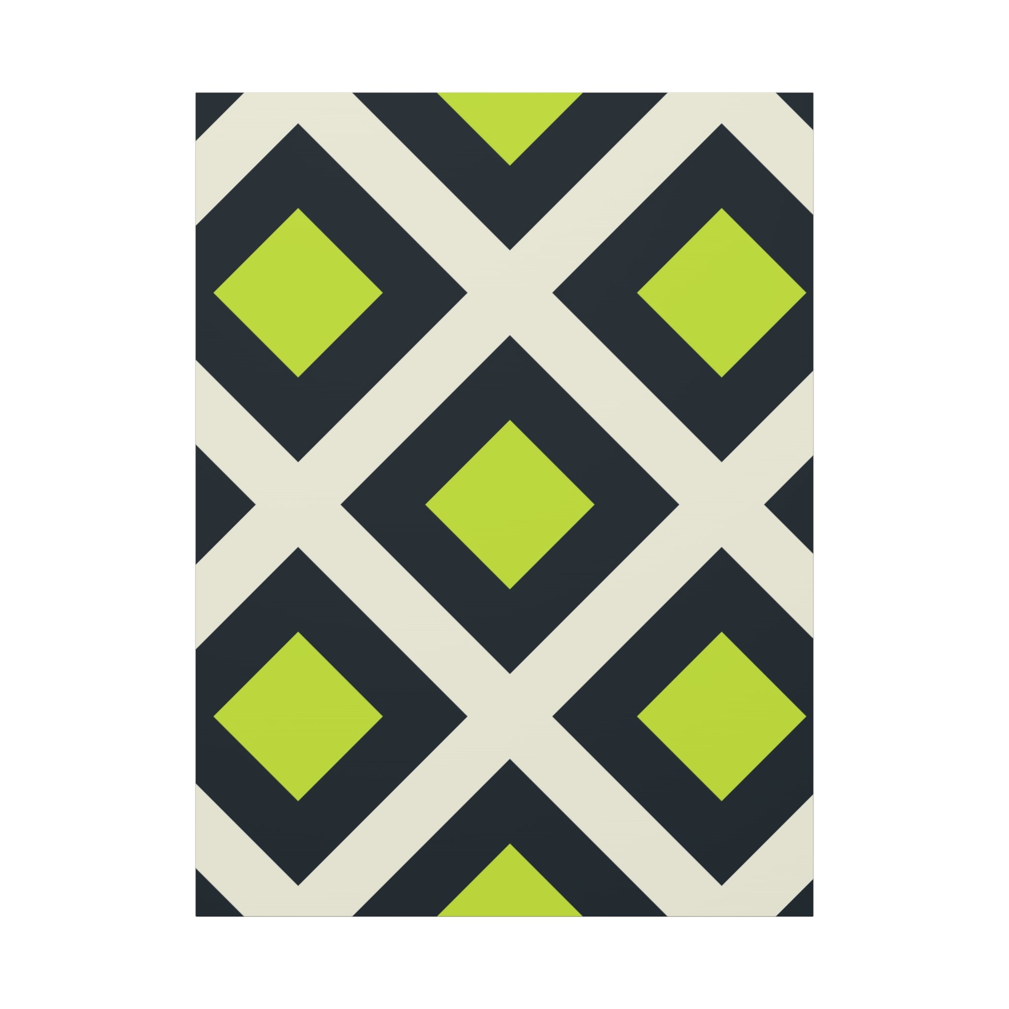 Geometric Teal & Green Canvas Art