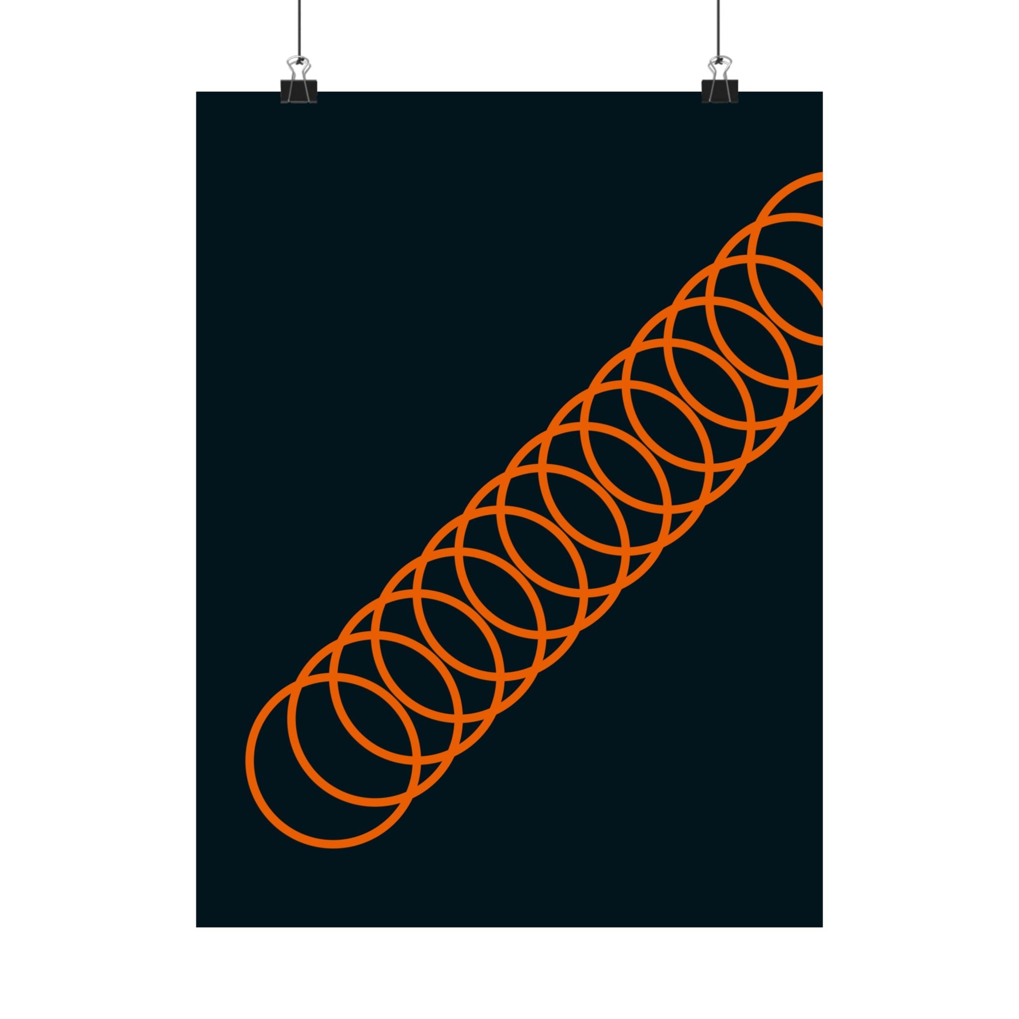 Abstract Orange Spring Coil Poster