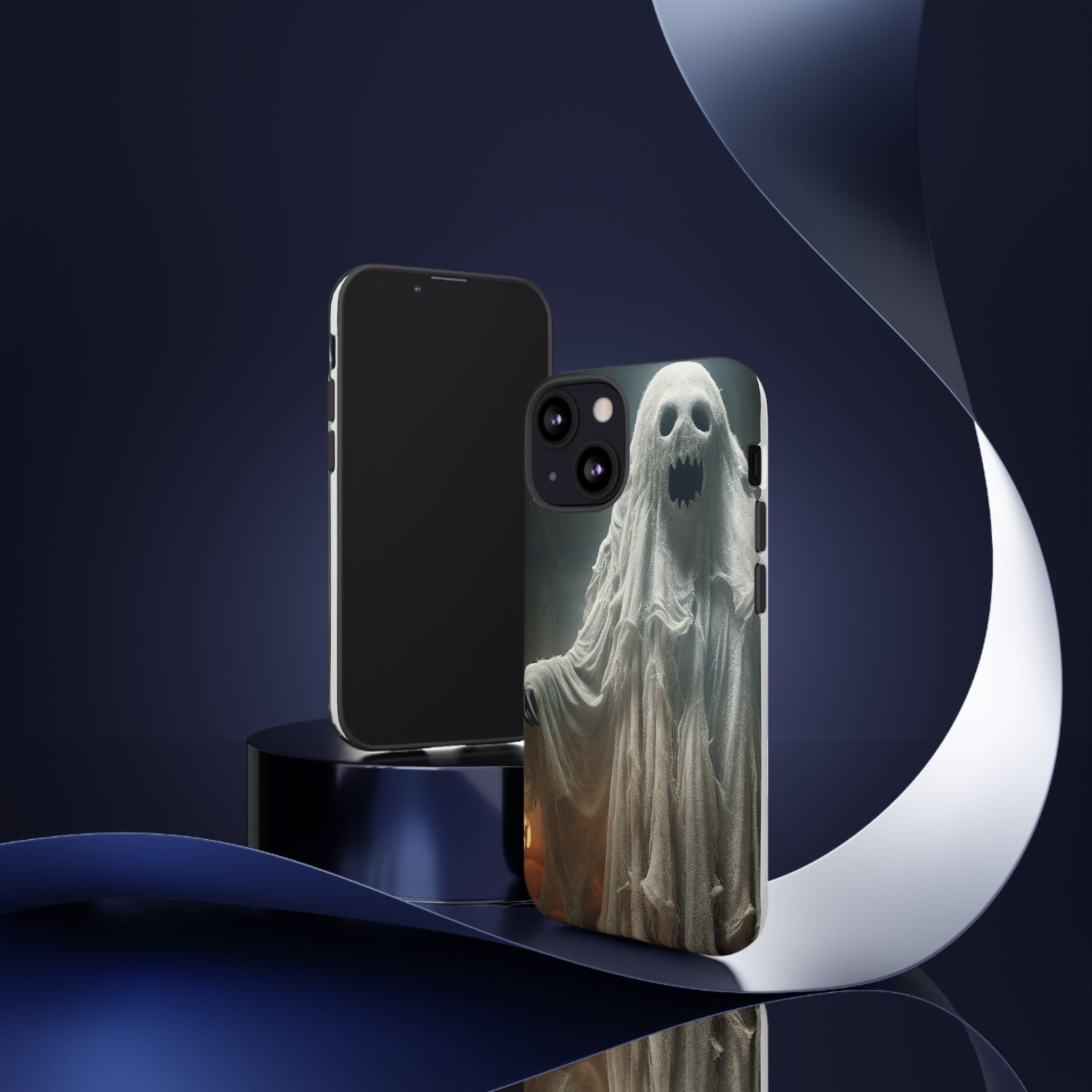 Spooky Ghost Hexagon Stone iPhone Case