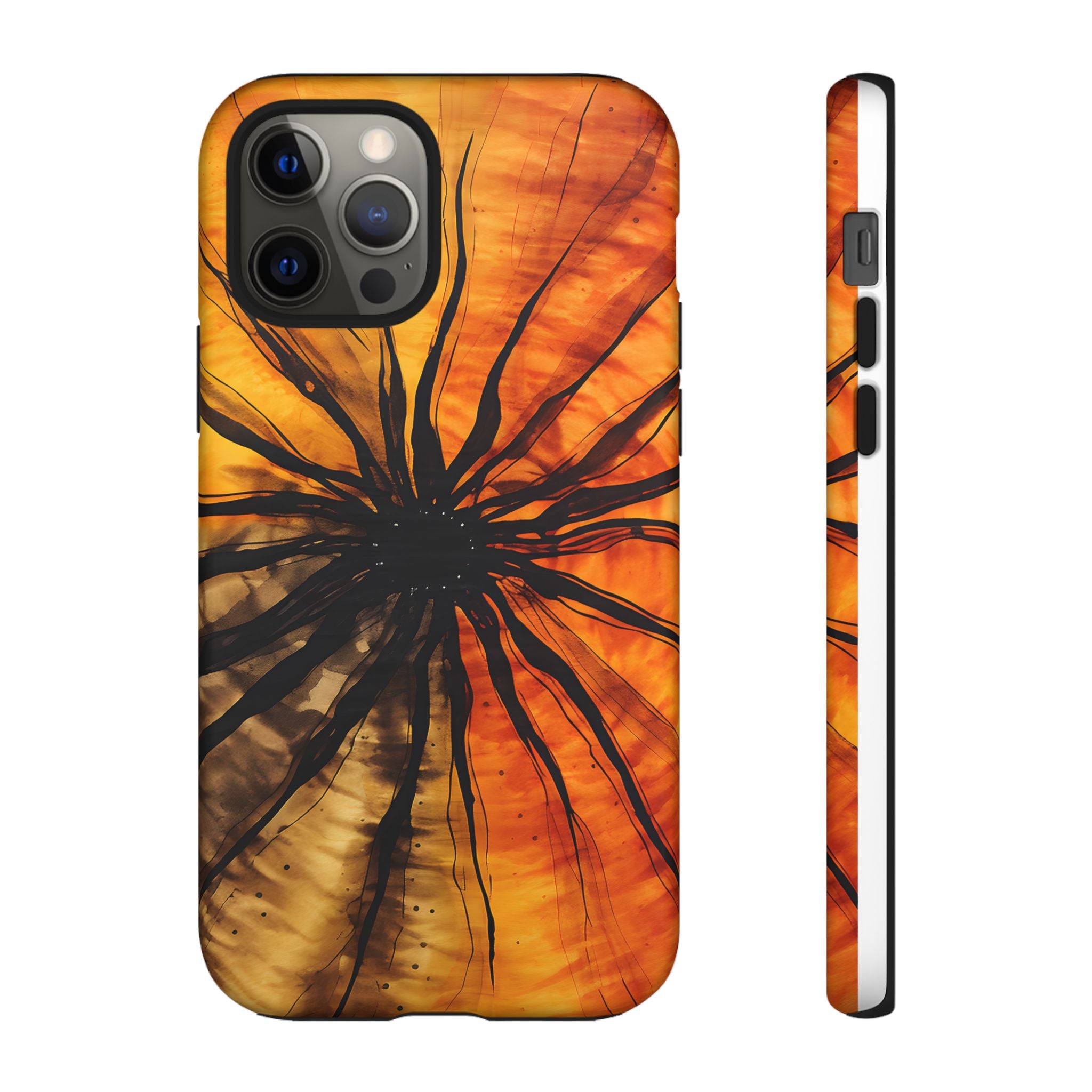 Fiery Sunburst Hexagon iPhone Case