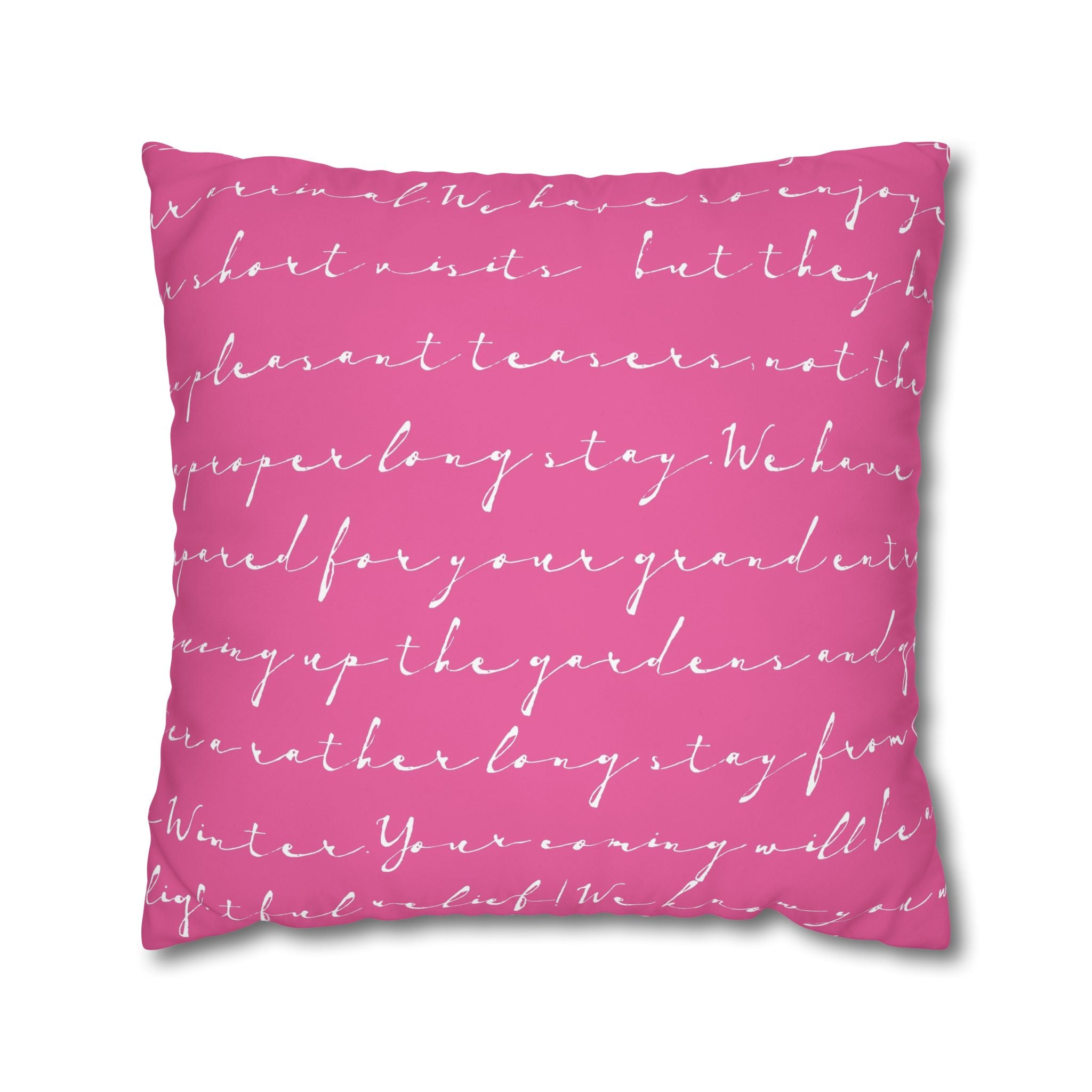 Pink Floral Welcome Pillowcase