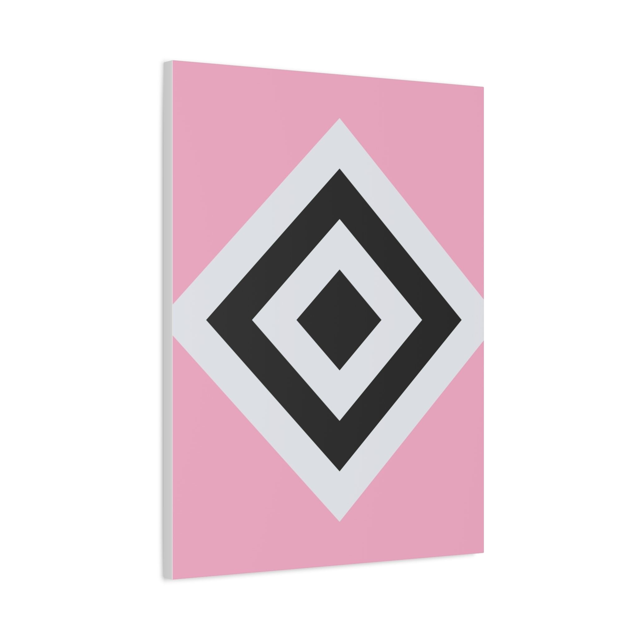 Geometric Diamond Art - Pink Matte Canvas