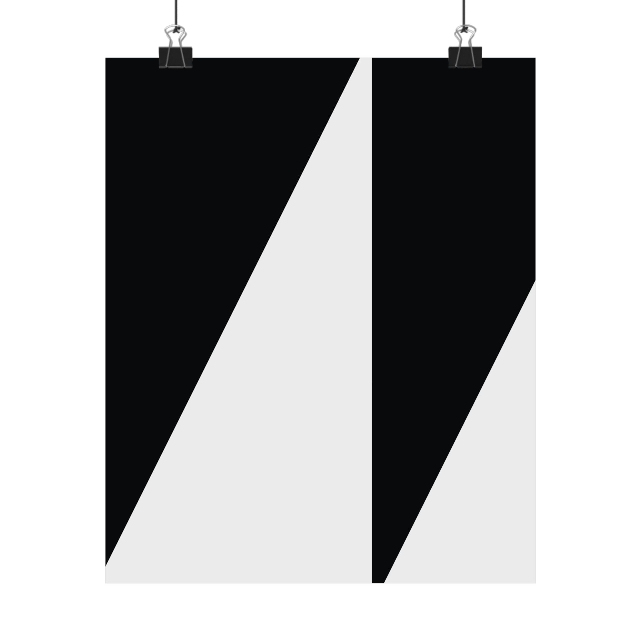 Abstract Black & White Geometric Poster