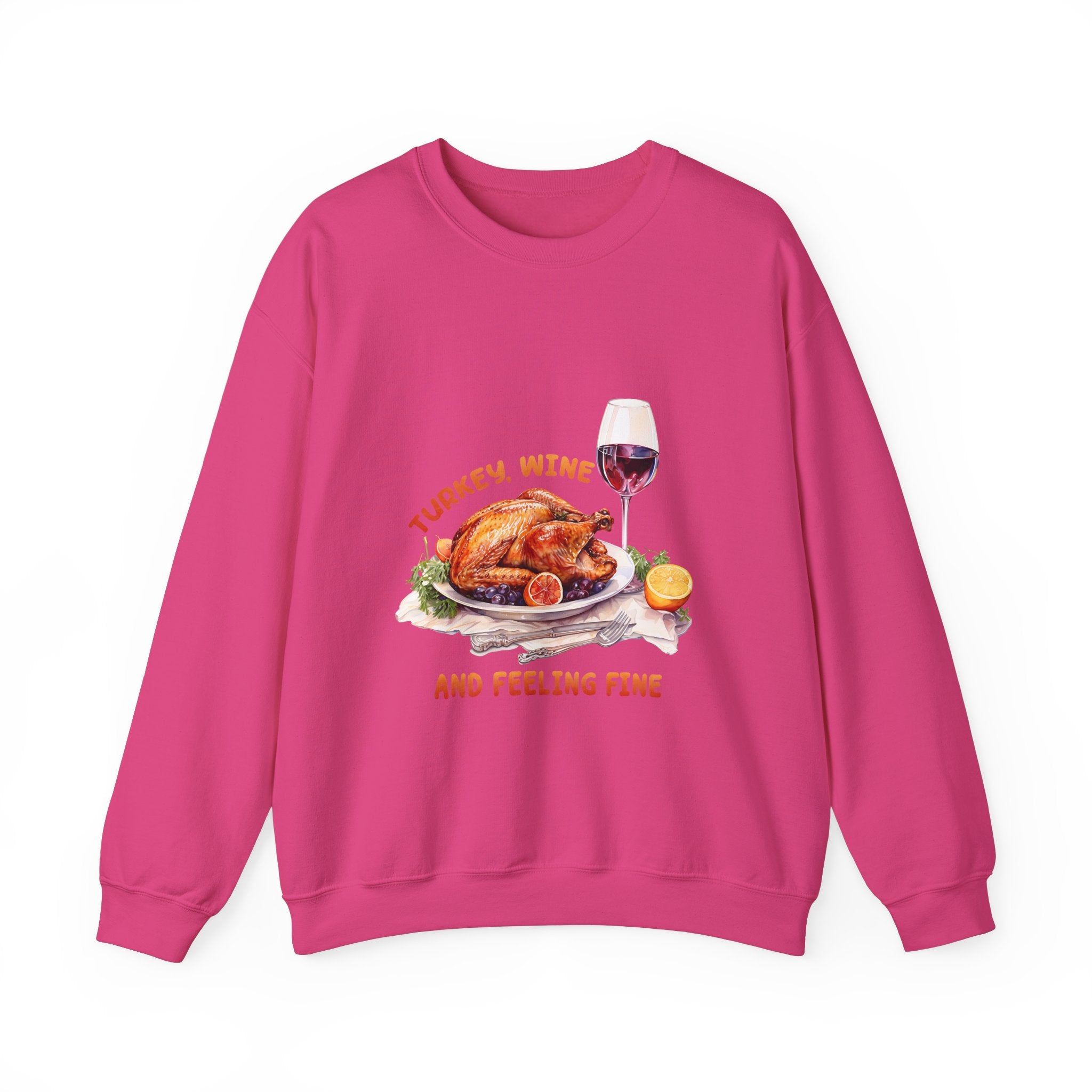 Thanksgiving Turkey Wine Sweatshirt