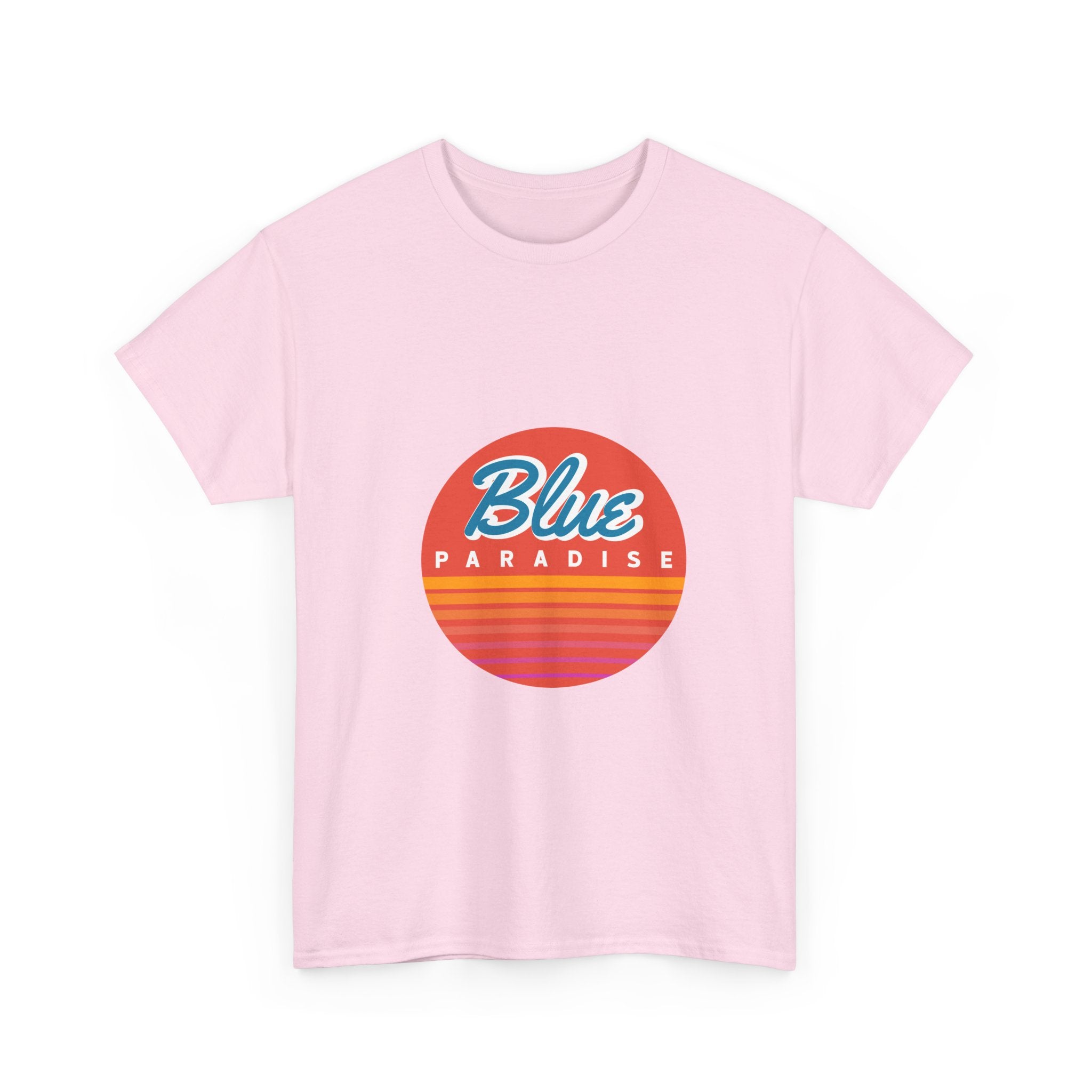 Retro Blue Paradise Sunset T-Shirt