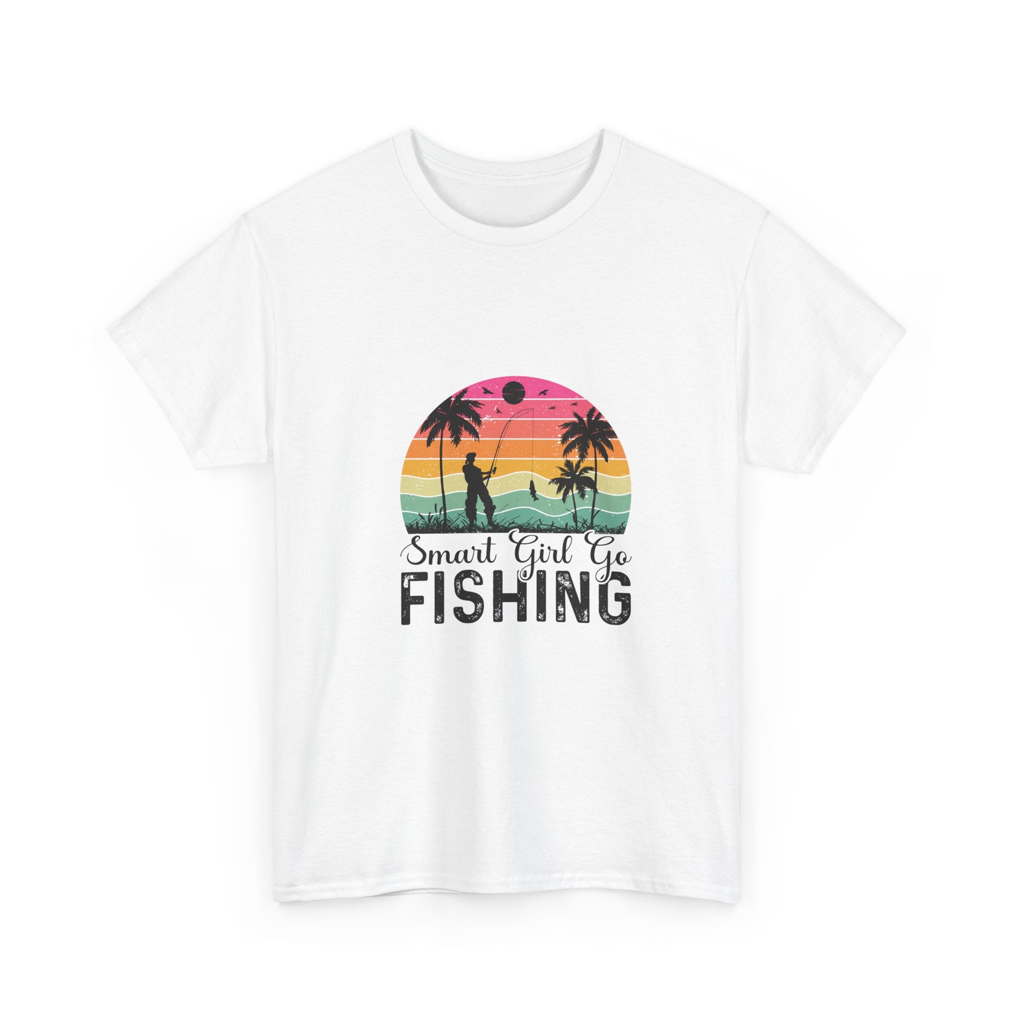 Smart Girl Go Fishing Retro T-Shirt