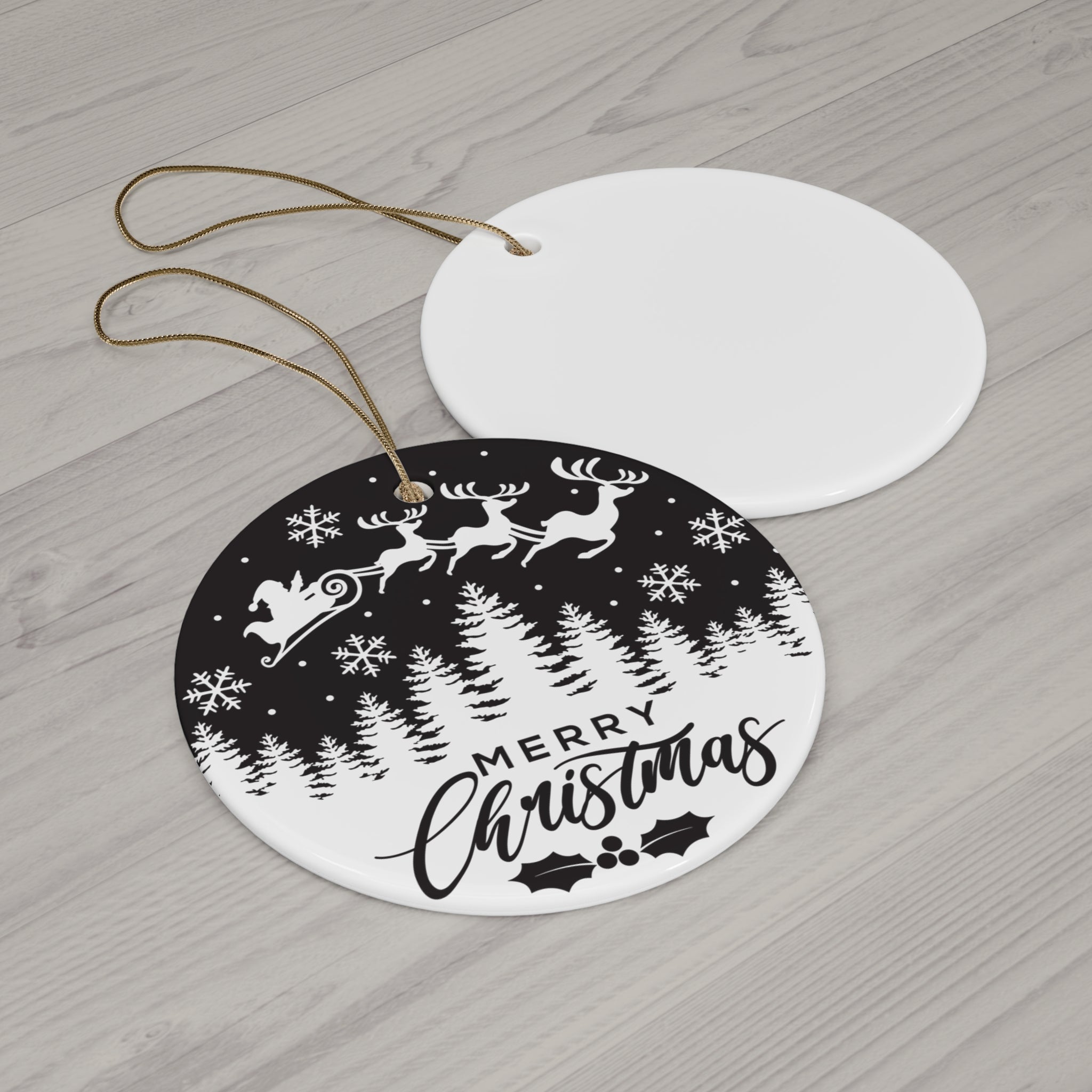 Dark Minimalist Christmas Ornament