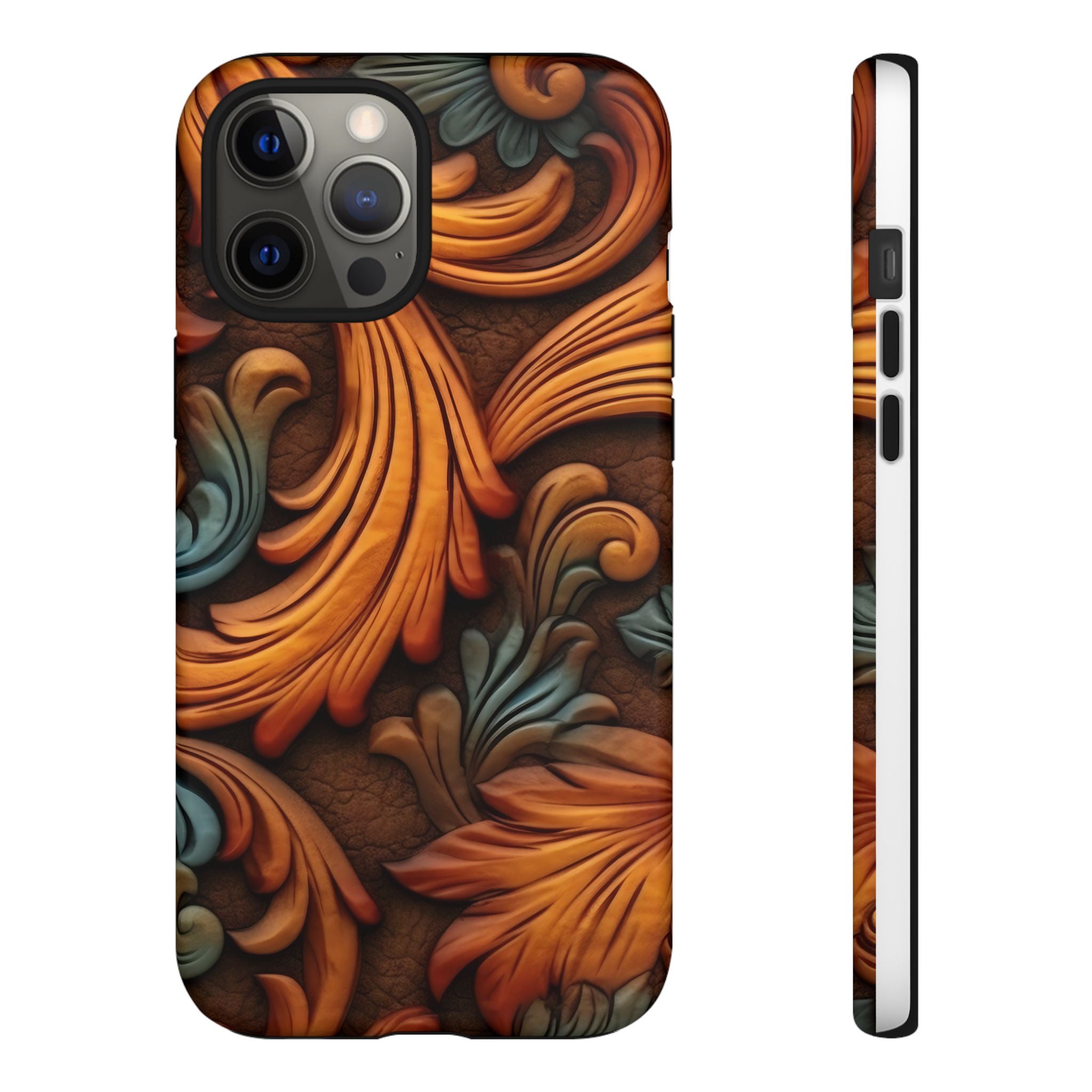 Baroque Copper iPhone Case - Hexagon Stone