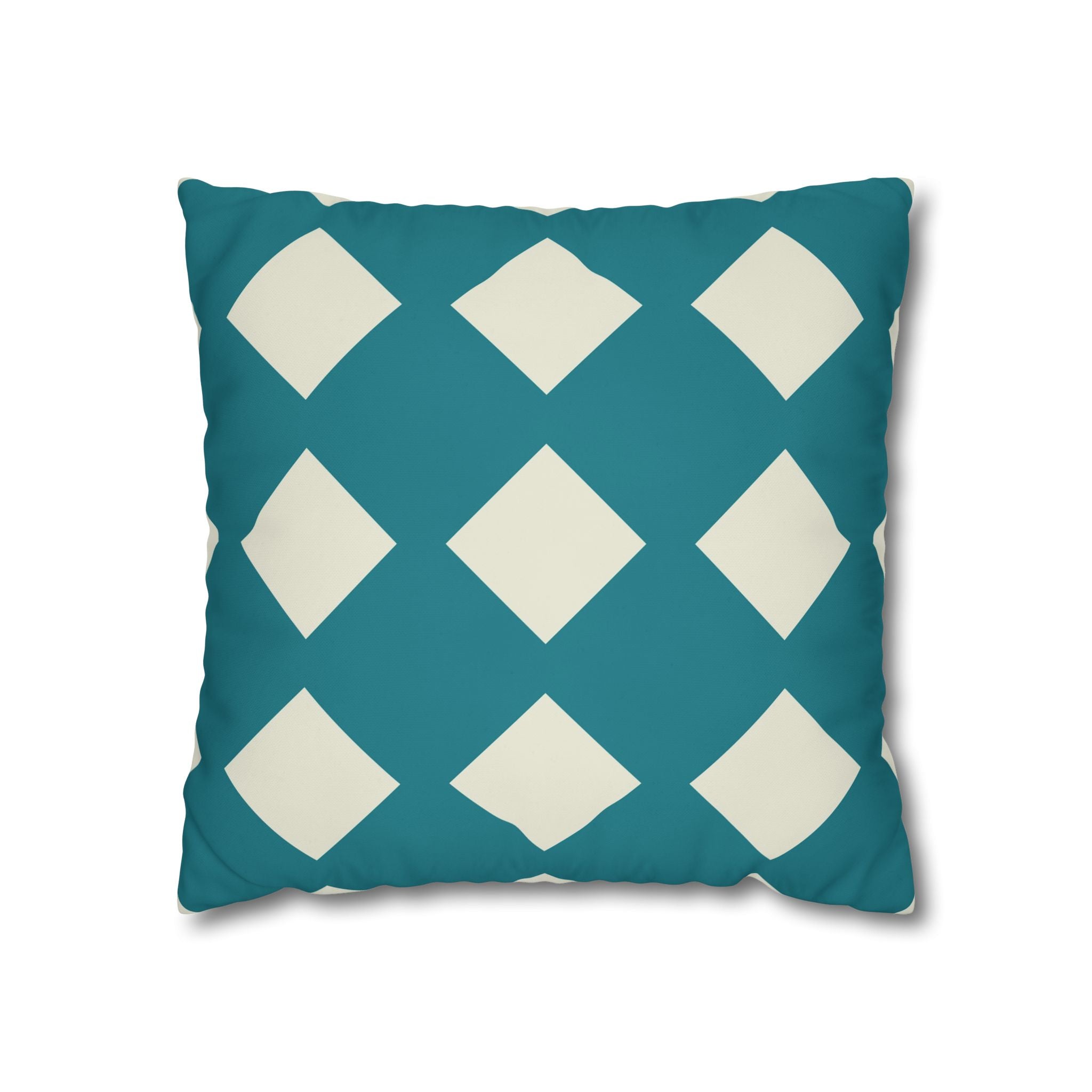 Geometric Teal & Beige Pillowcase