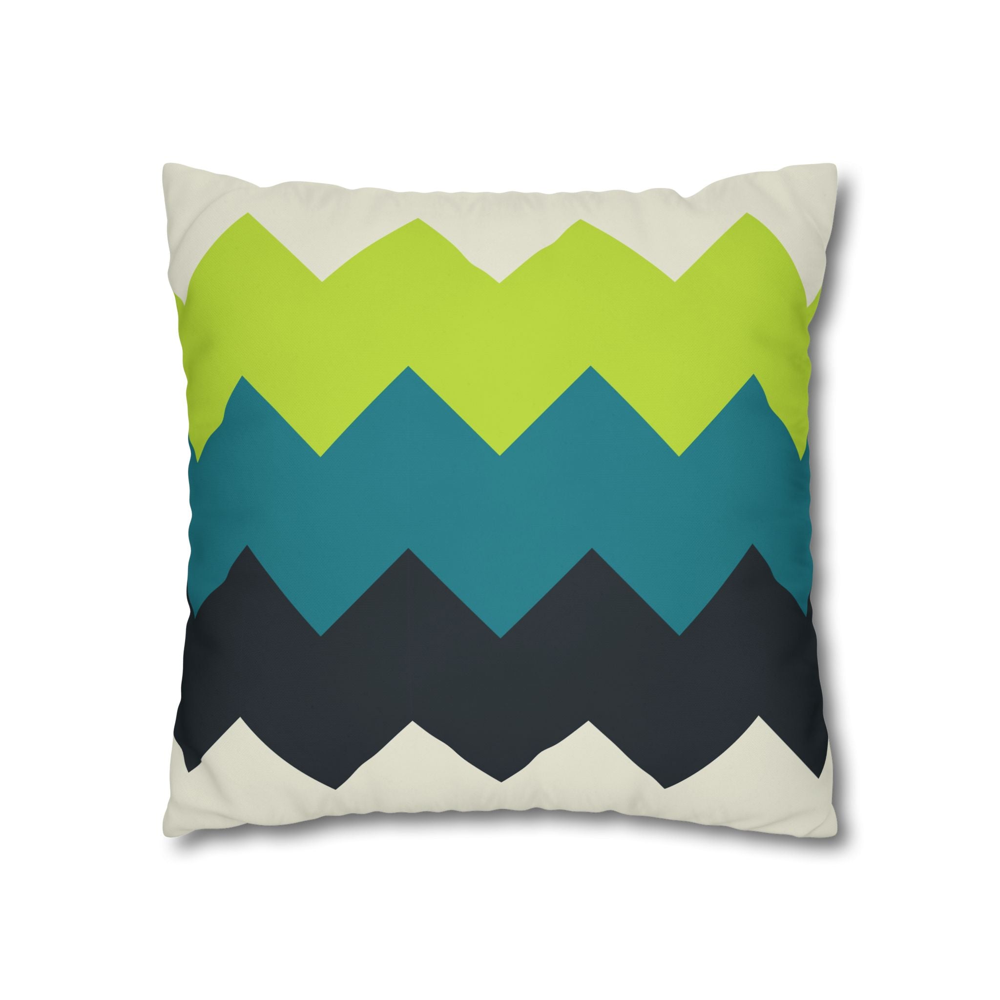 Chevron Stripe Pillowcase - Teal & Lime