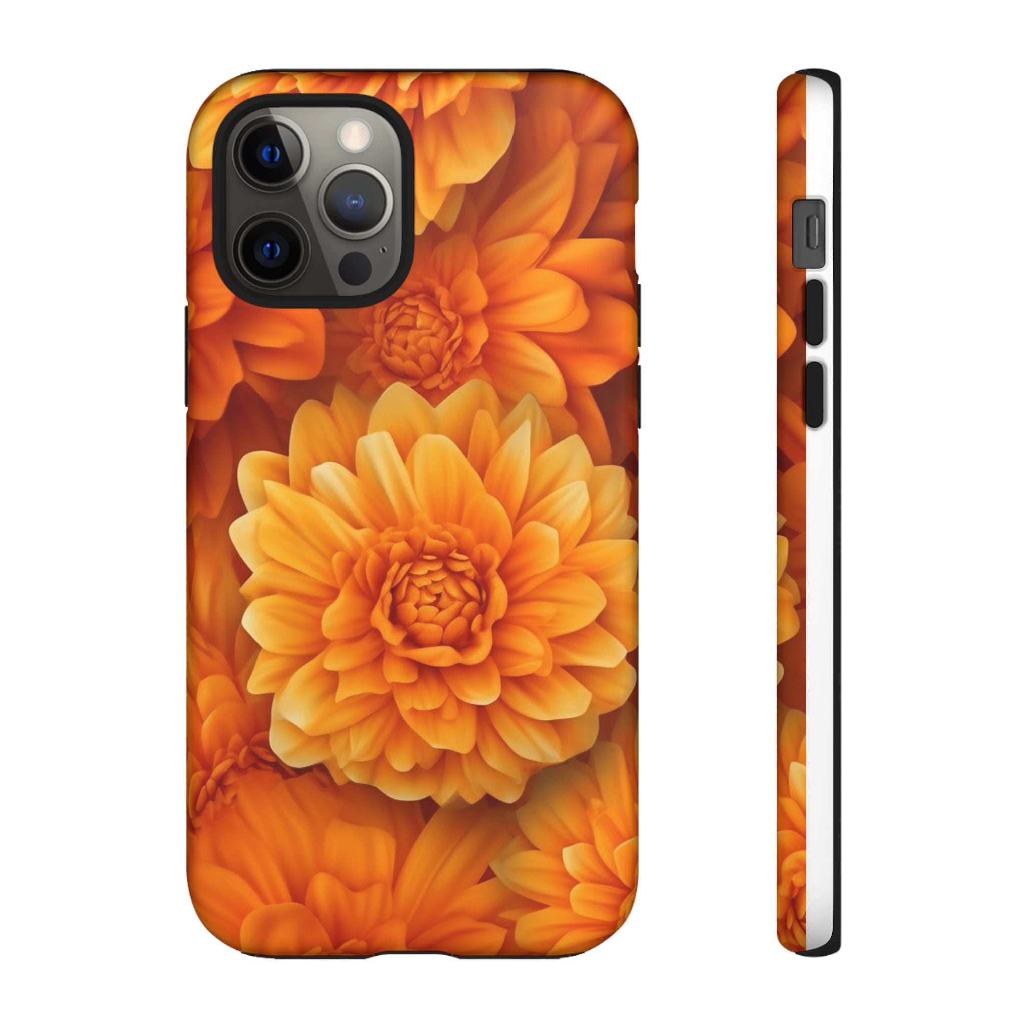 Fiery Dahlia Hexagon iPhone Case