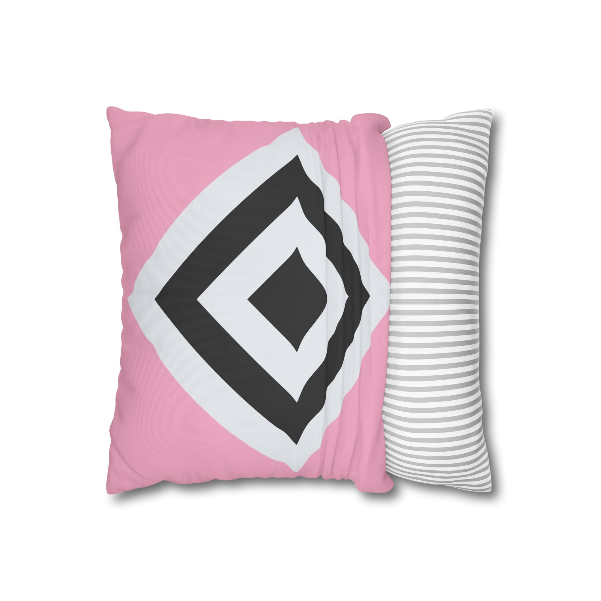 Geometric Diamond Pillowcase - Blush Pink