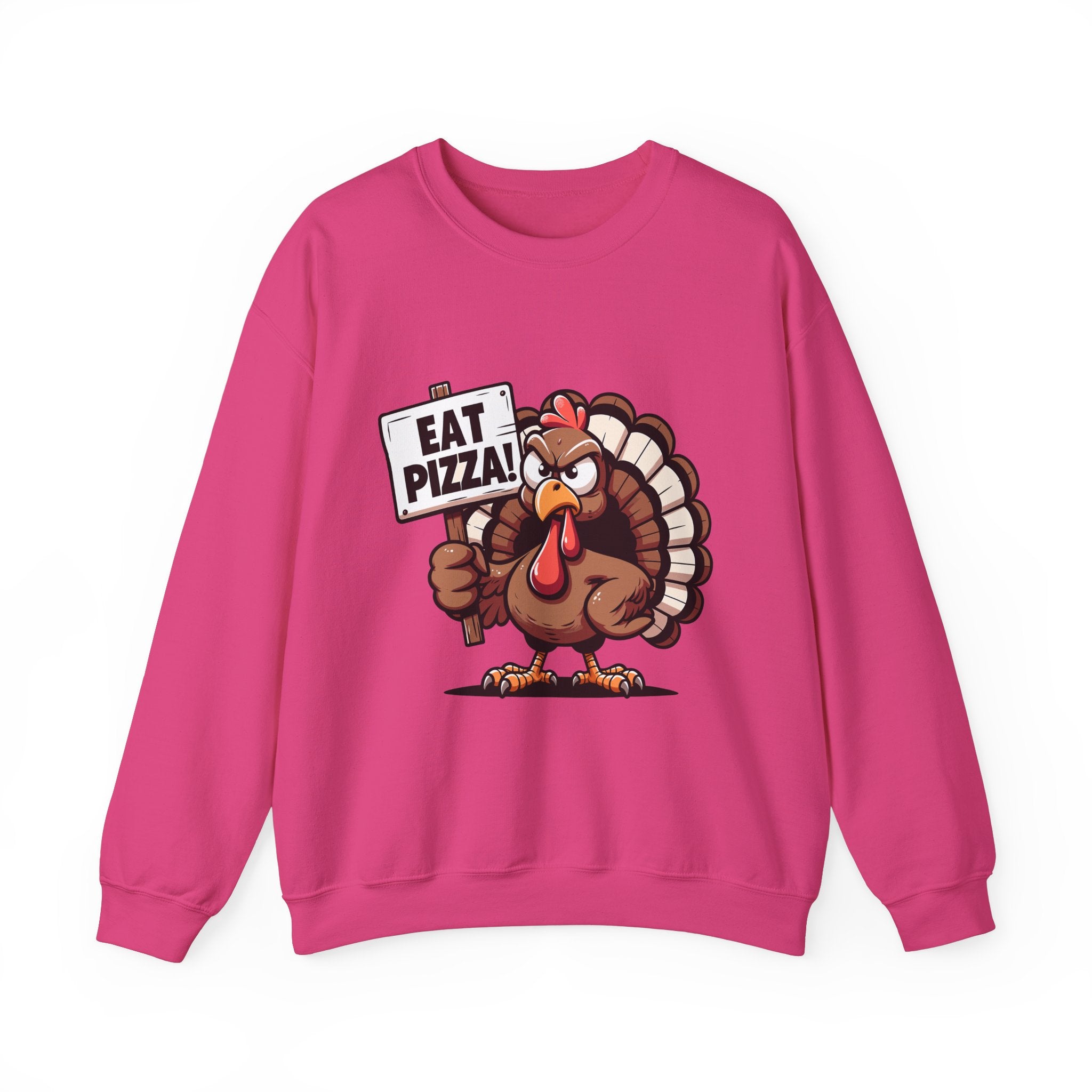 Angry Turkey Pizza Thanksgiving Sweatshirt